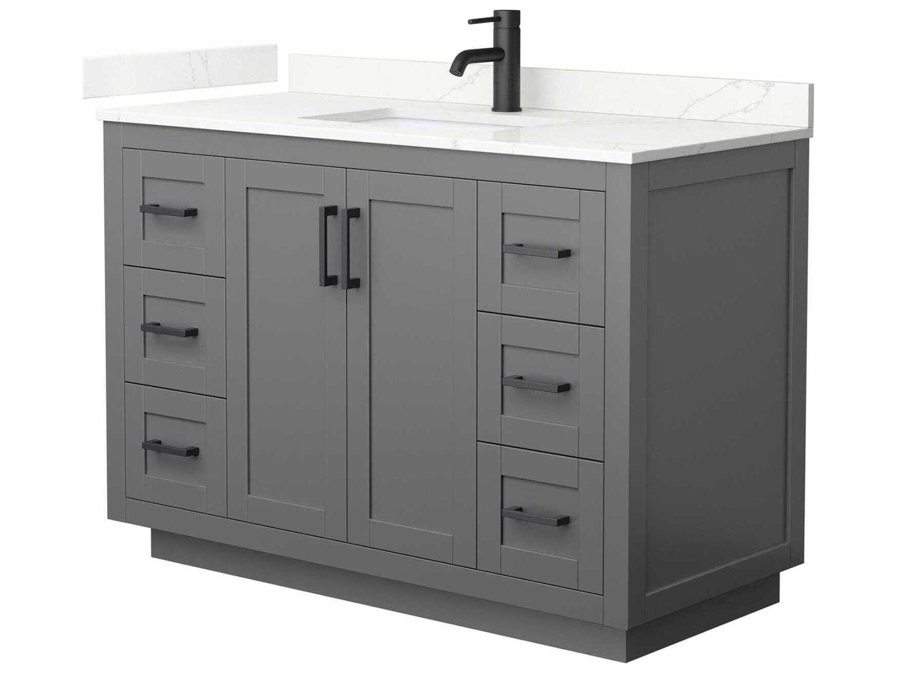 Wyndham Collection Miranda 48" Dark Gray Vanity