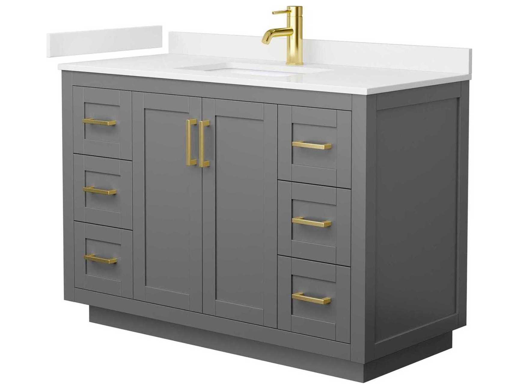 Wyndham Collection Miranda 48" Dark Gray Vanity