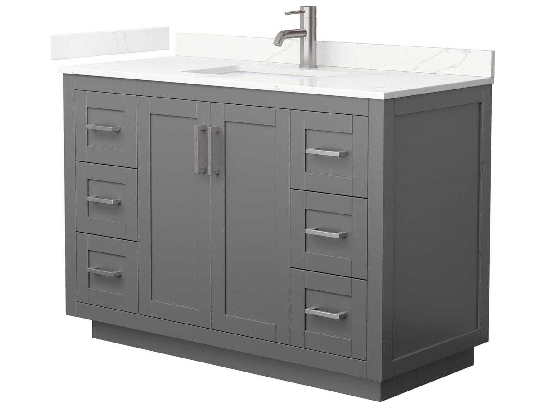 Wyndham Collection Miranda 48" Dark Gray Vanity