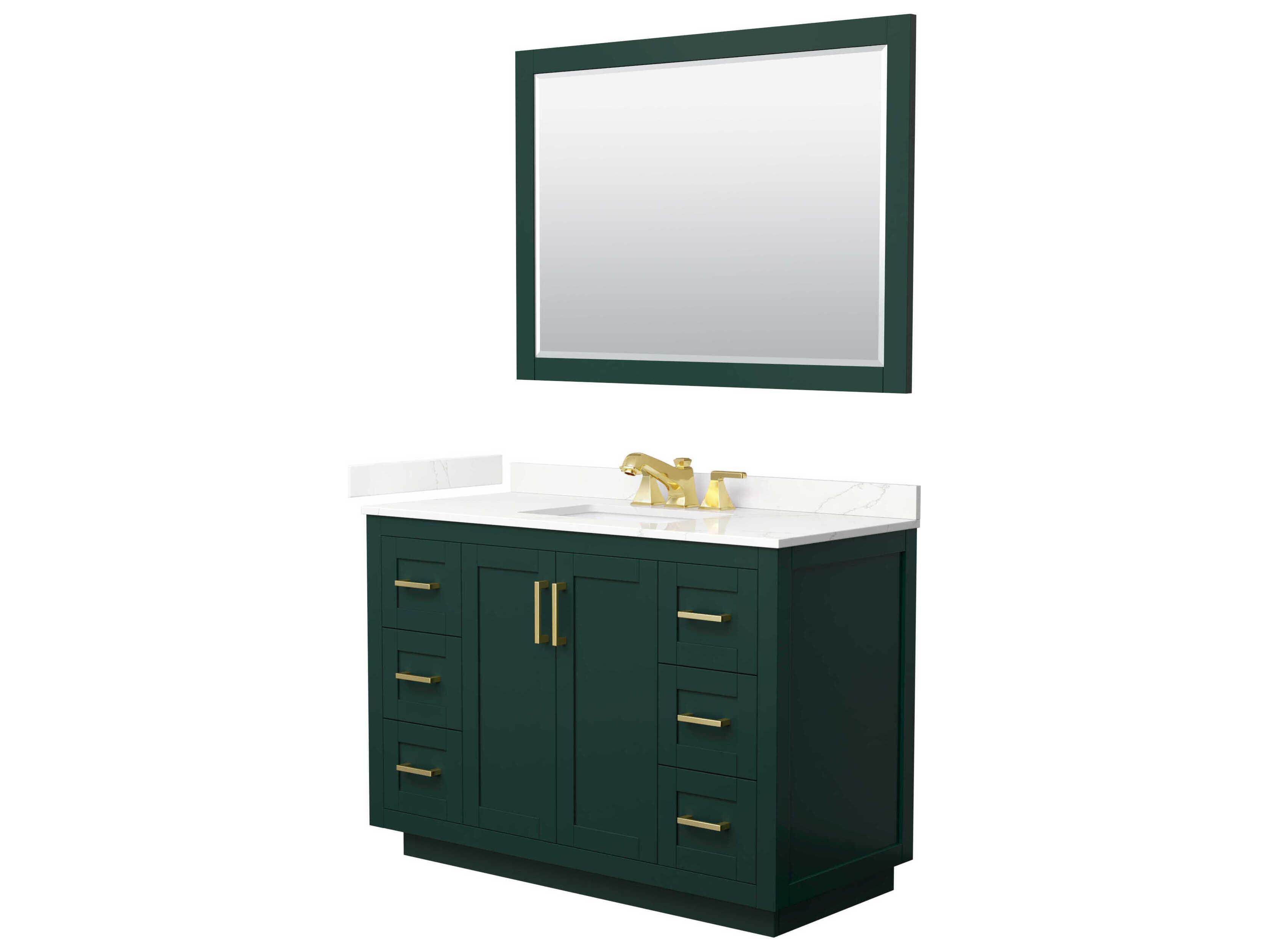 Wyndham Collection Miranda 48" Green Vanity with 46" Mirror