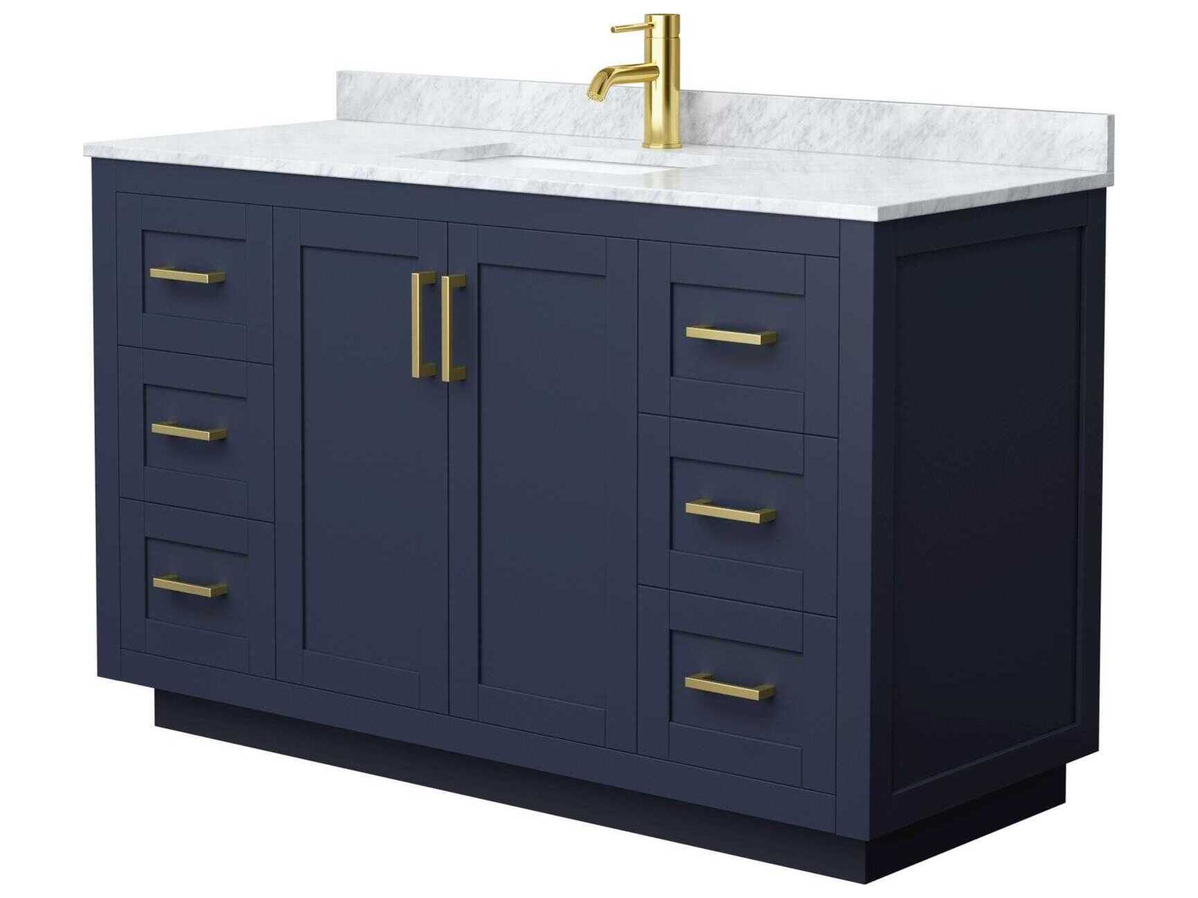 Wyndham Collection Miranda 54" Dark Blue Vanity