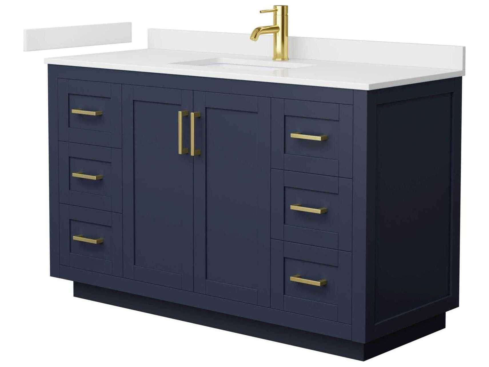 Wyndham Collection Miranda 54" Dark Blue Vanity