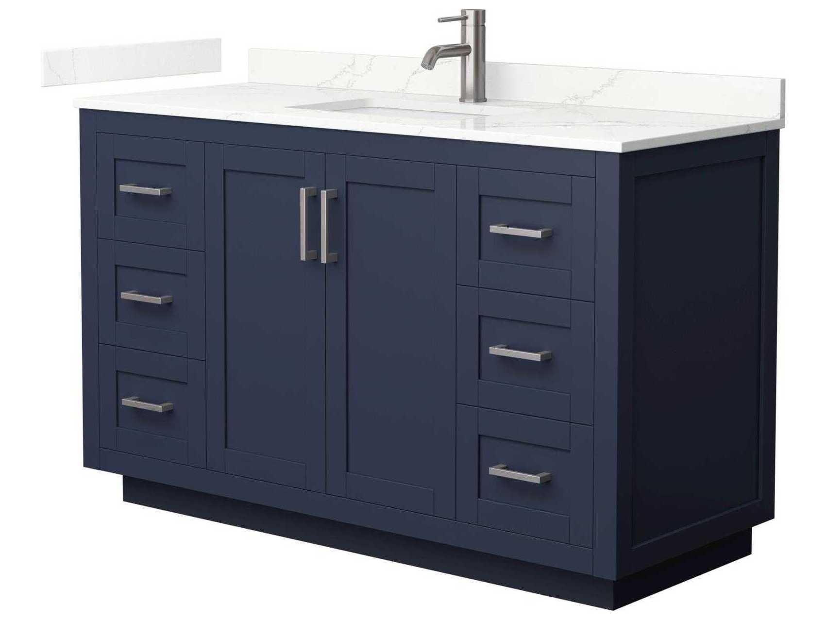 Wyndham Collection Miranda 54" Dark Blue Vanity