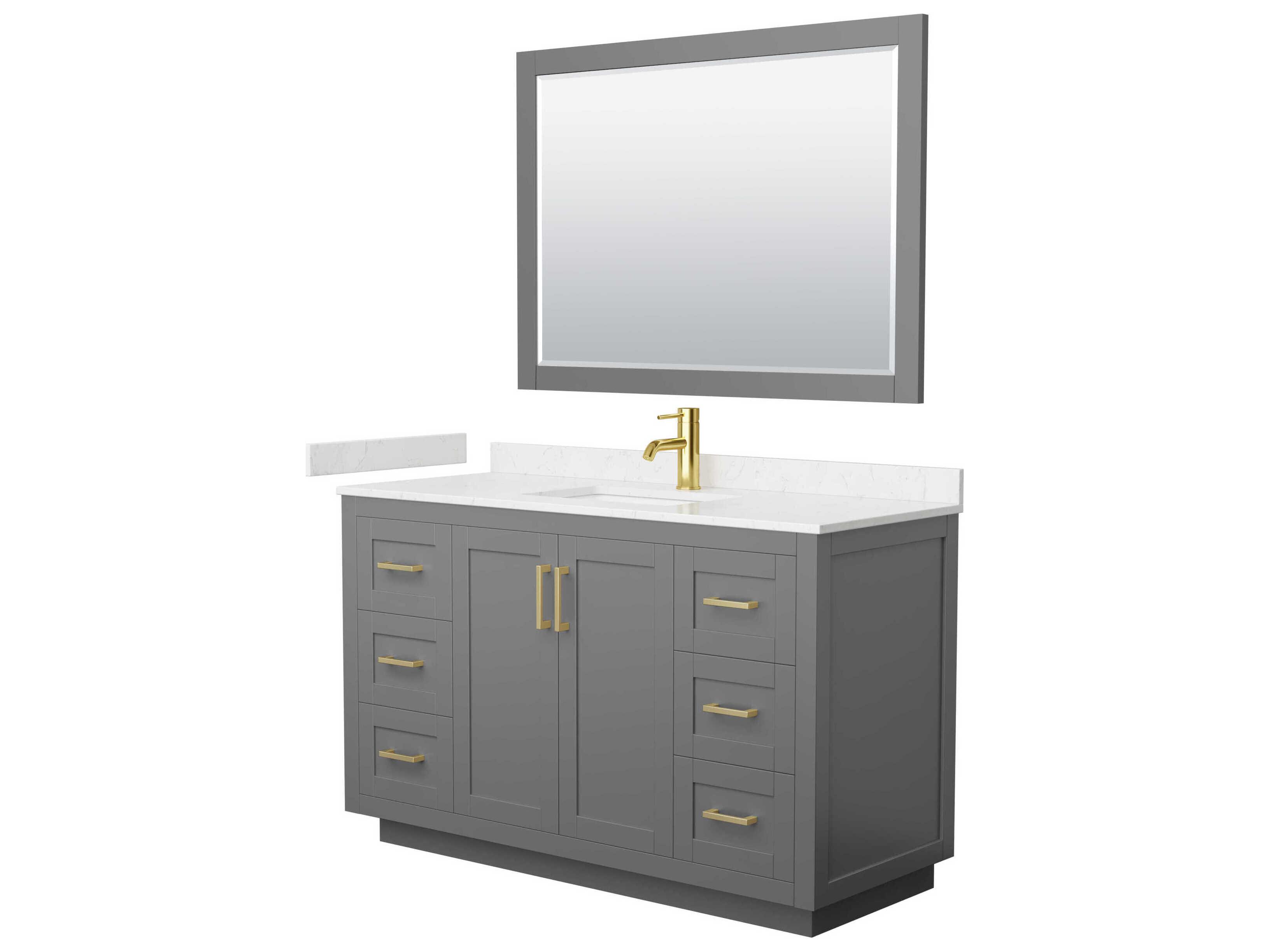 Wyndham Collection Miranda 54" Dark Gray Vanity with 46" Mirror