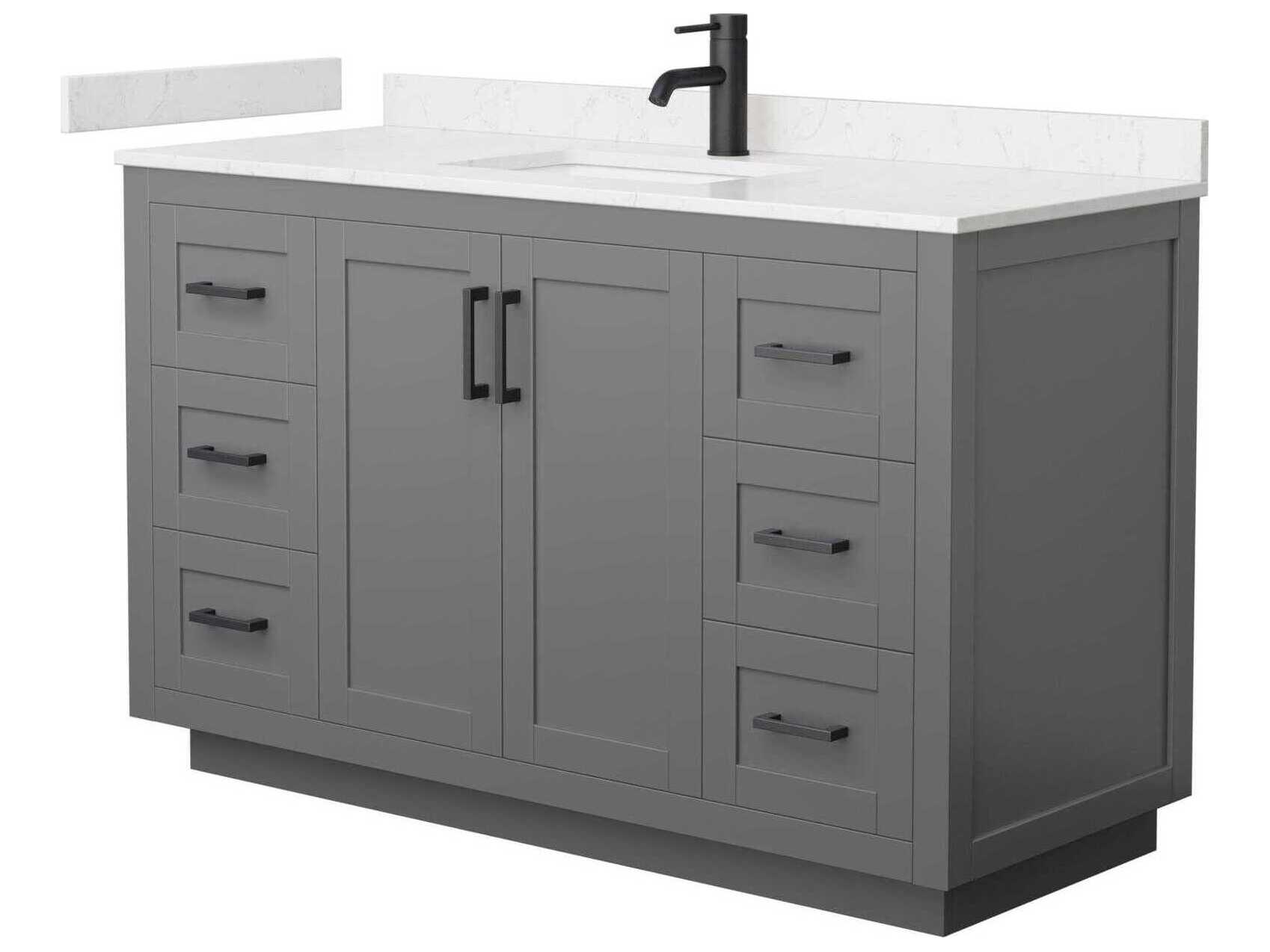 Wyndham Collection Miranda 54" Dark Gray Vanity