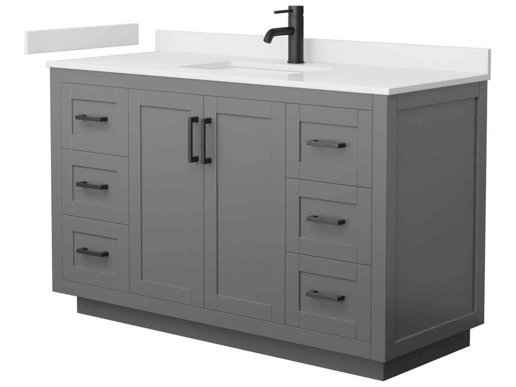 Wyndham Collection Miranda 54" Dark Gray Vanity