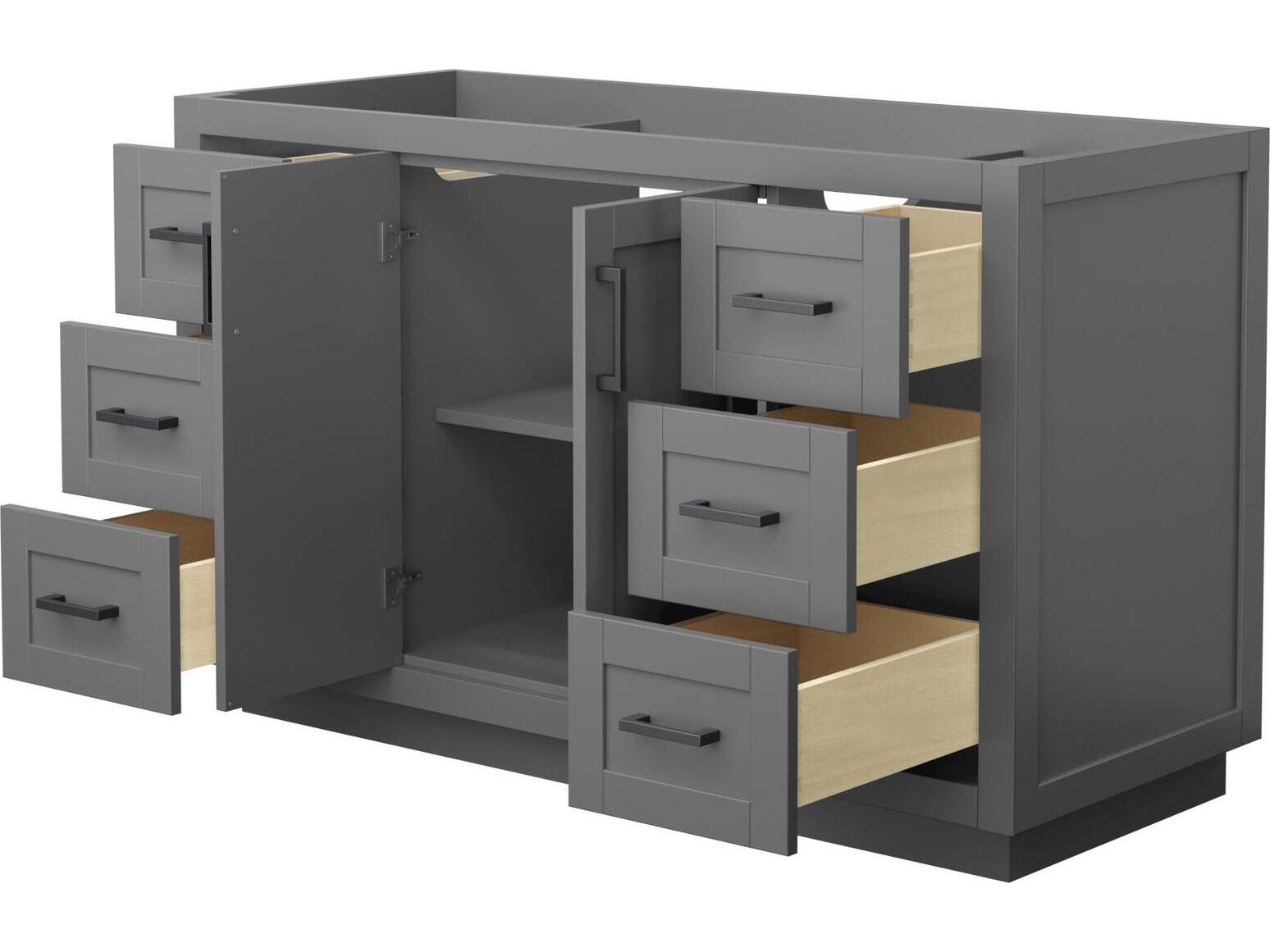 Wyndham Collection Miranda 53" Dark Gray Vanity