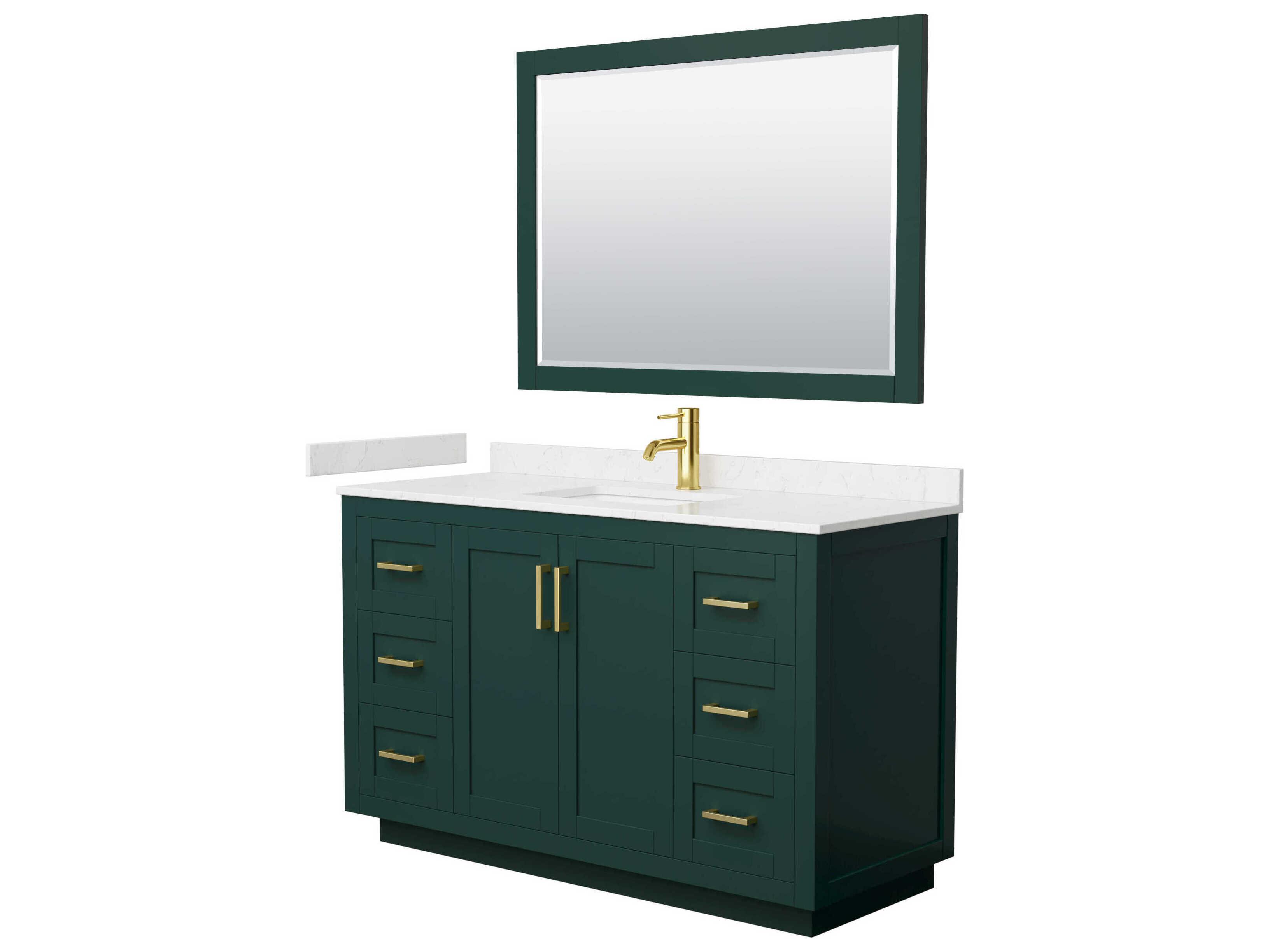 Wyndham Collection Miranda 54" Green Vanity with 46" Mirror
