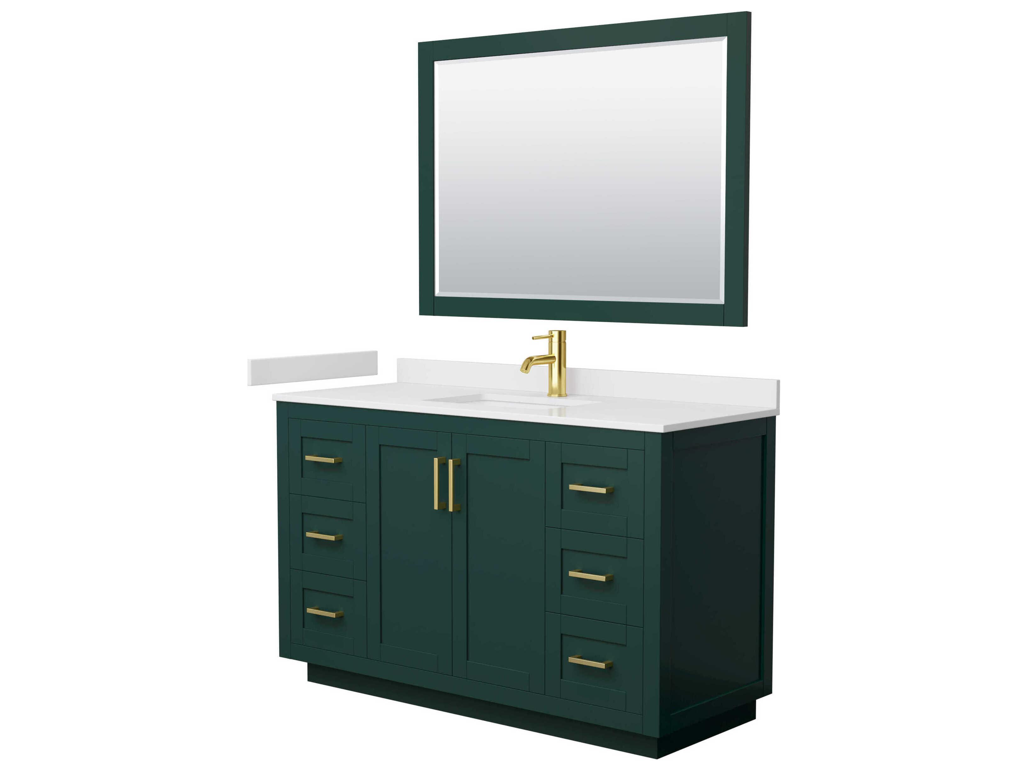 Wyndham Collection Miranda 54" Green Vanity with 46" Mirror