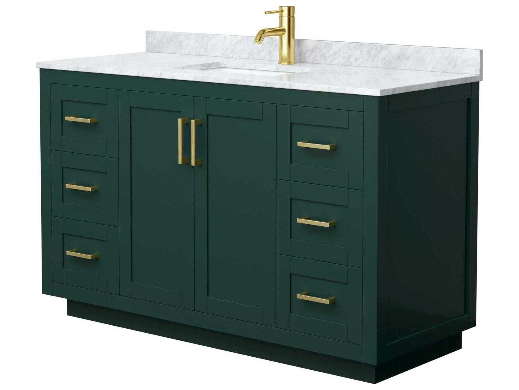 Wyndham Collection Miranda 54" Green Vanity