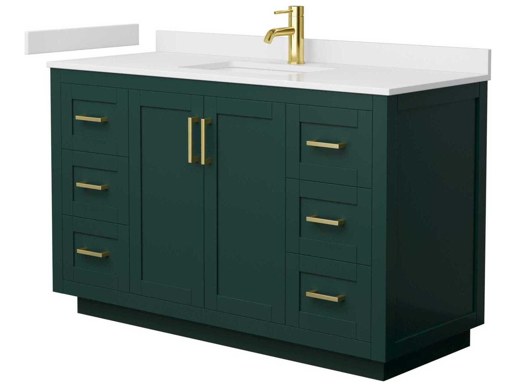Wyndham Collection Miranda 54" Green Vanity
