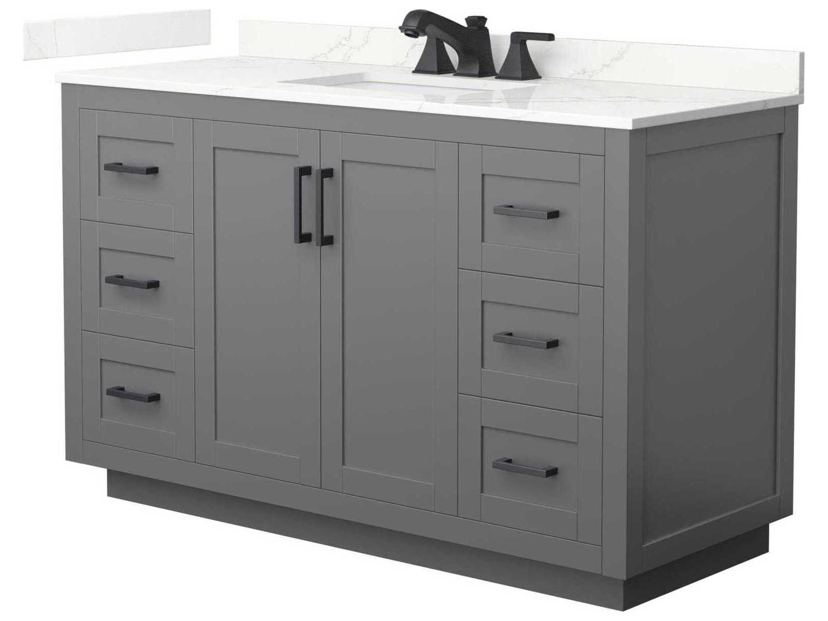 Wyndham Collection Miranda 54" Dark Gray Vanity