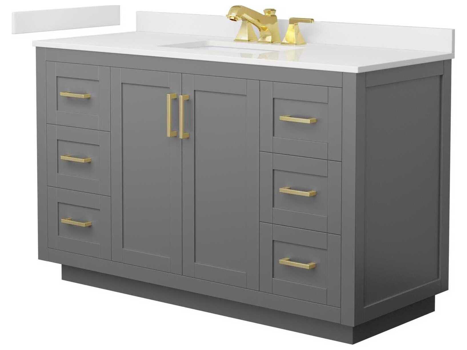 Wyndham Collection Miranda 54" Dark Gray Vanity