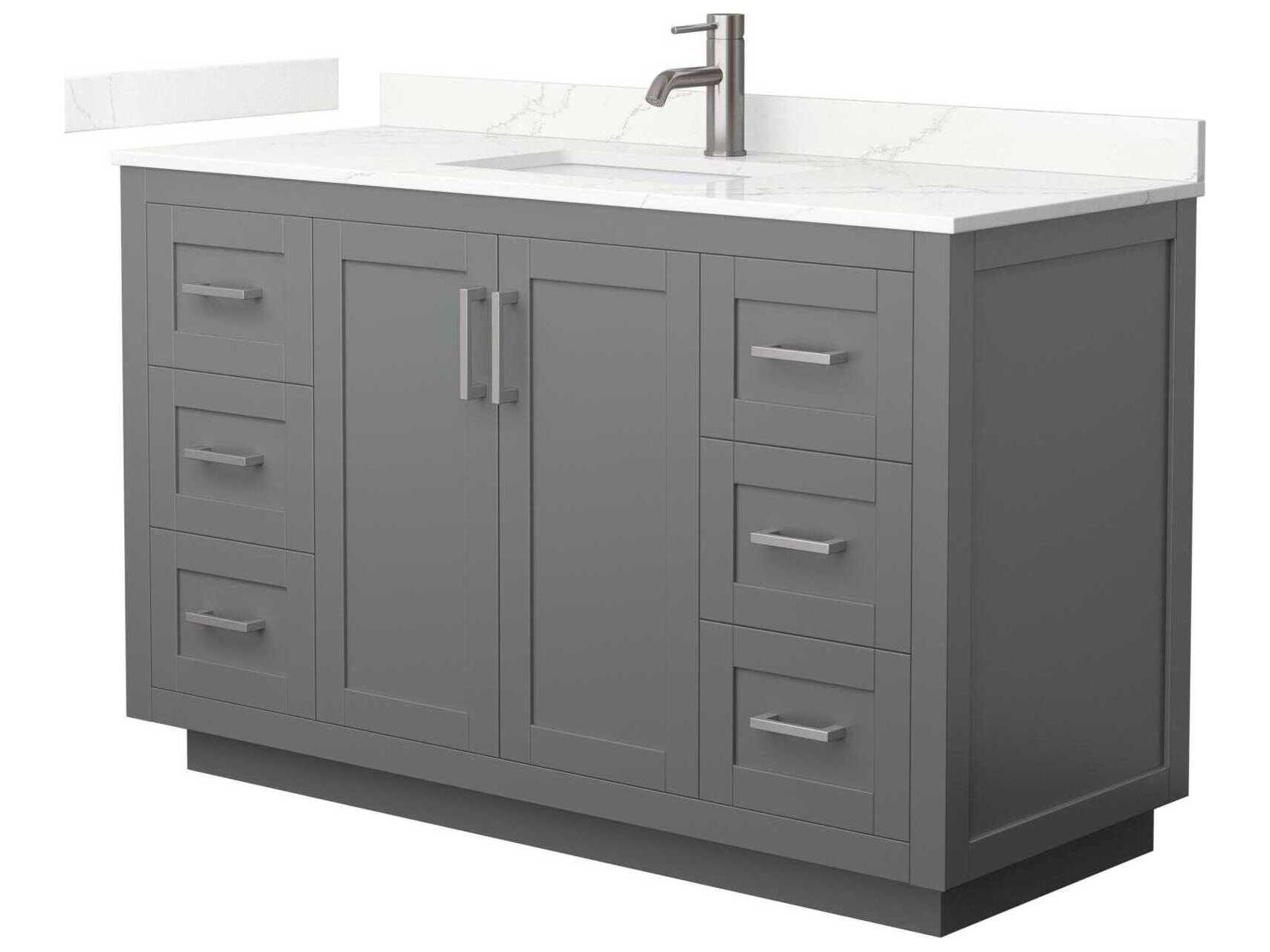 Wyndham Collection Miranda 54" Dark Gray Vanity
