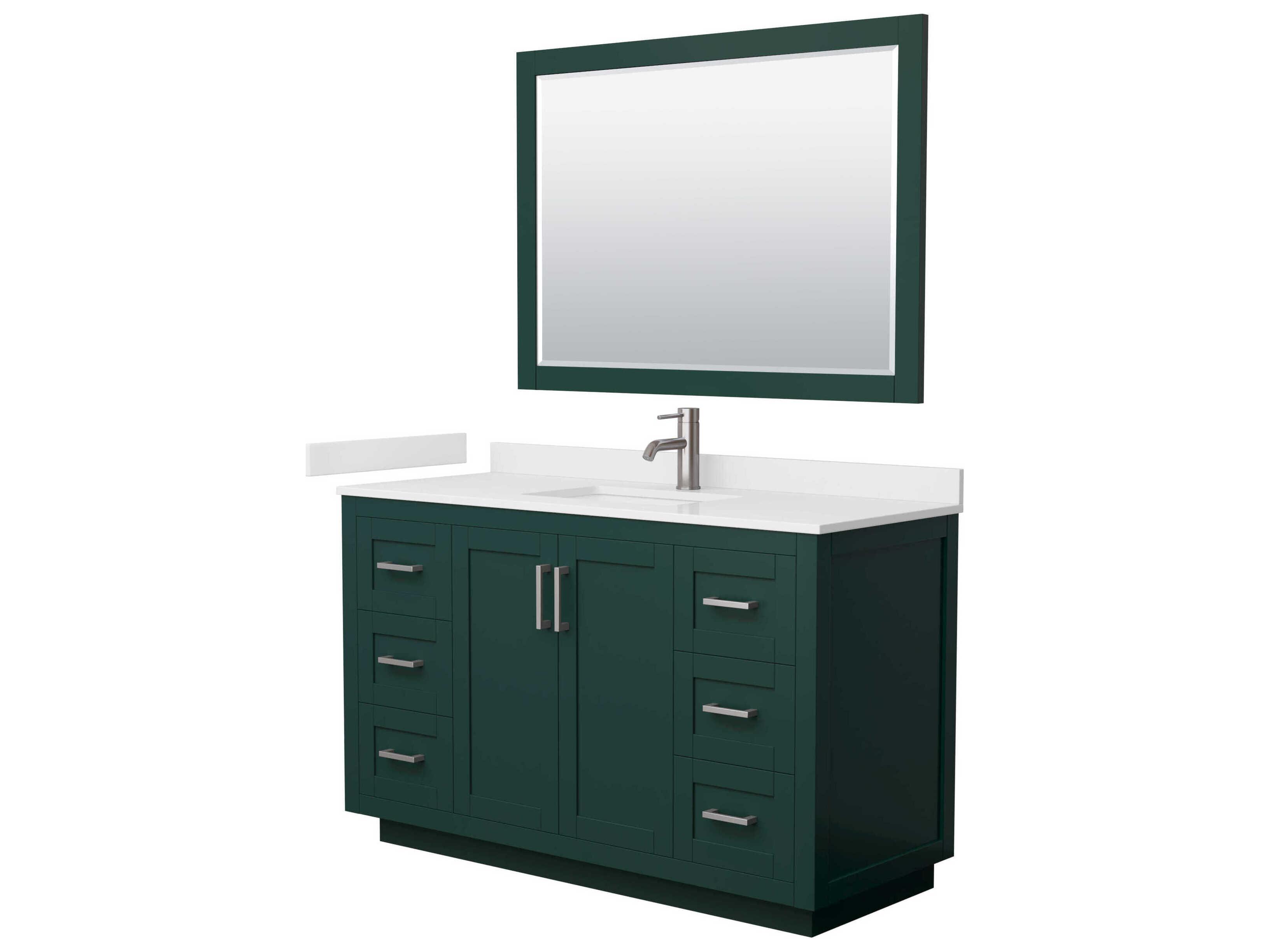 Wyndham Collection Miranda 54" Green Vanity with 46" Mirror