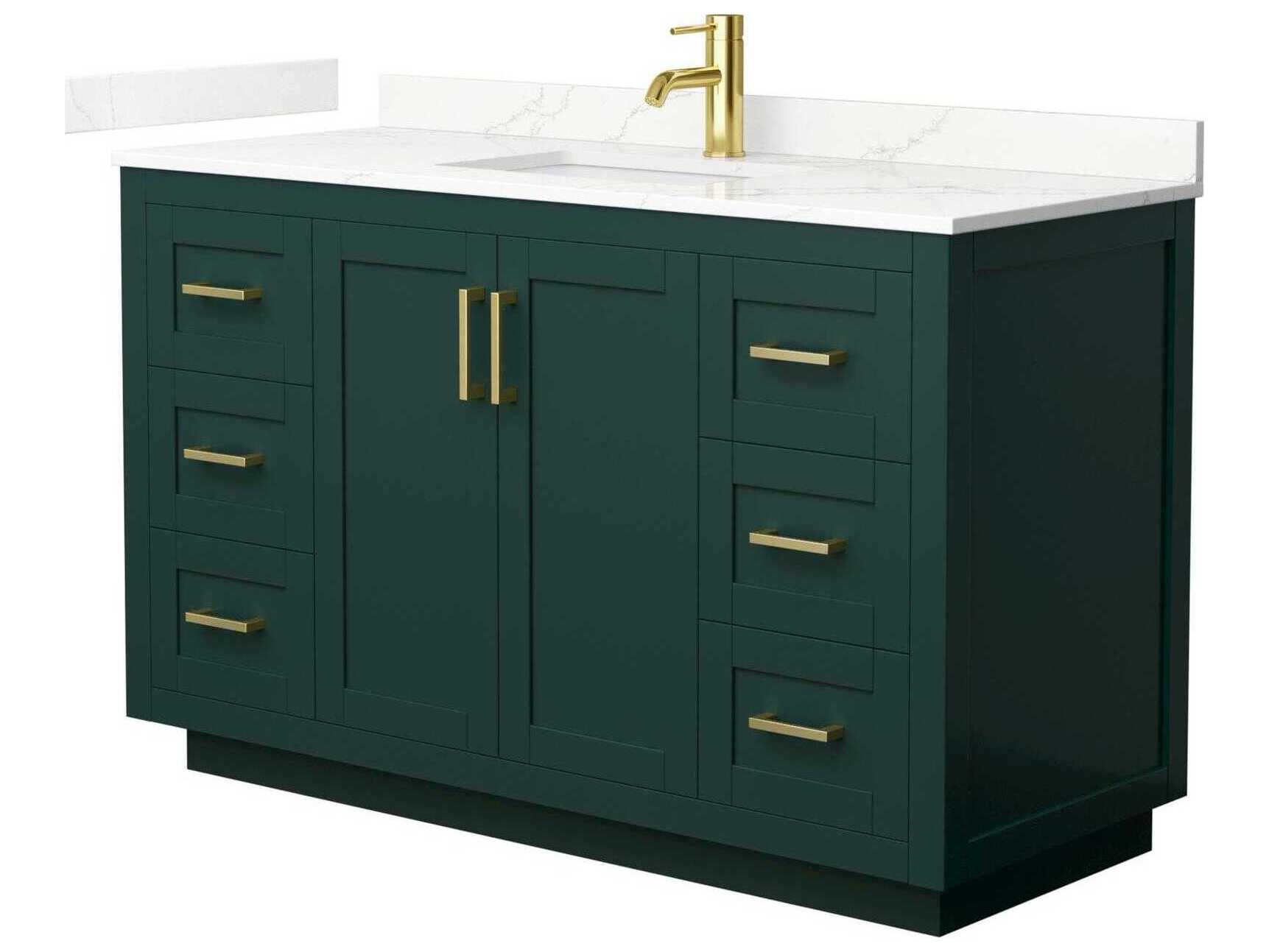 Wyndham Collection Miranda 54" Green Vanity