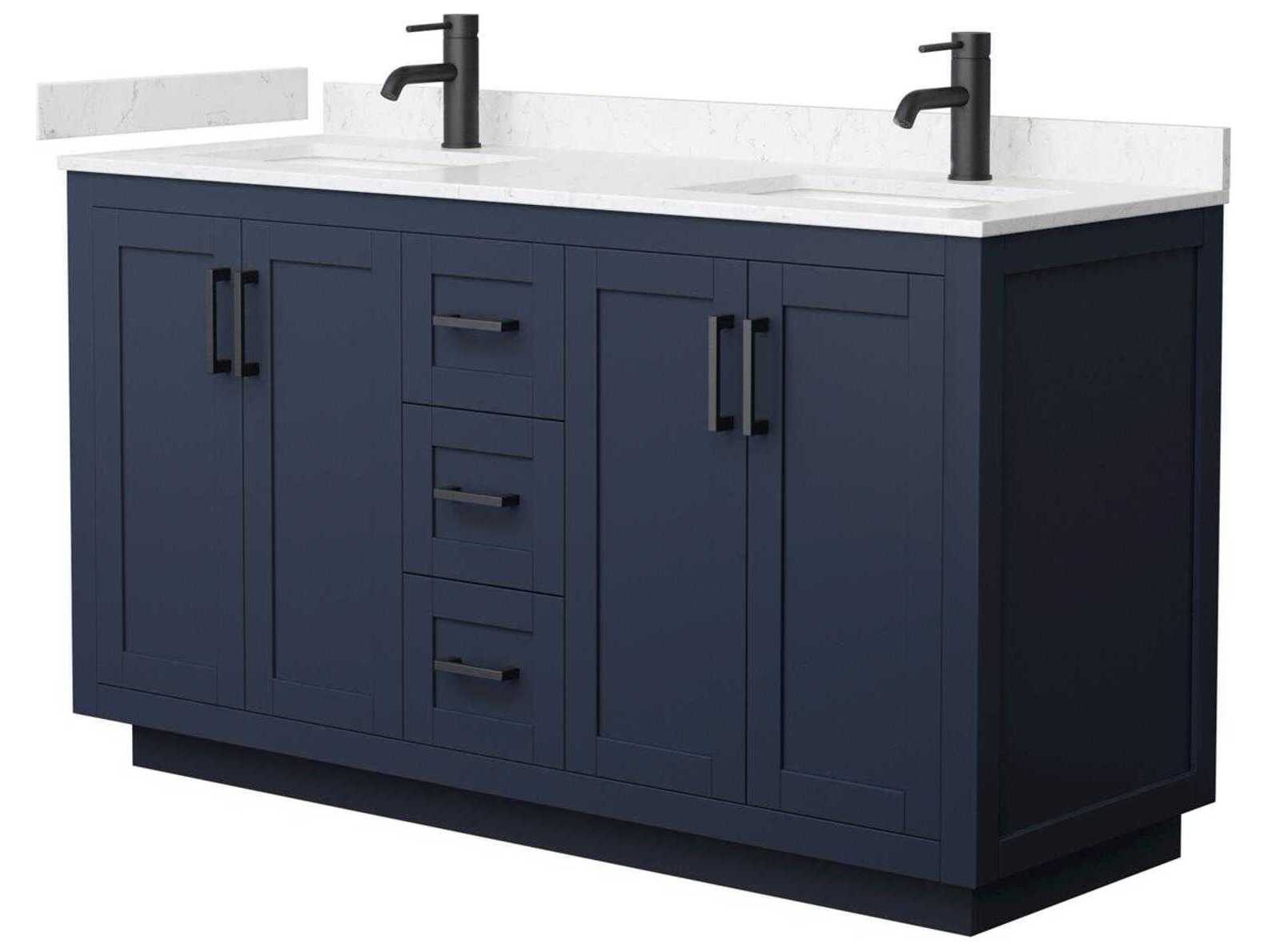 Wyndham Collection Miranda 60" Dark Blue Vanity