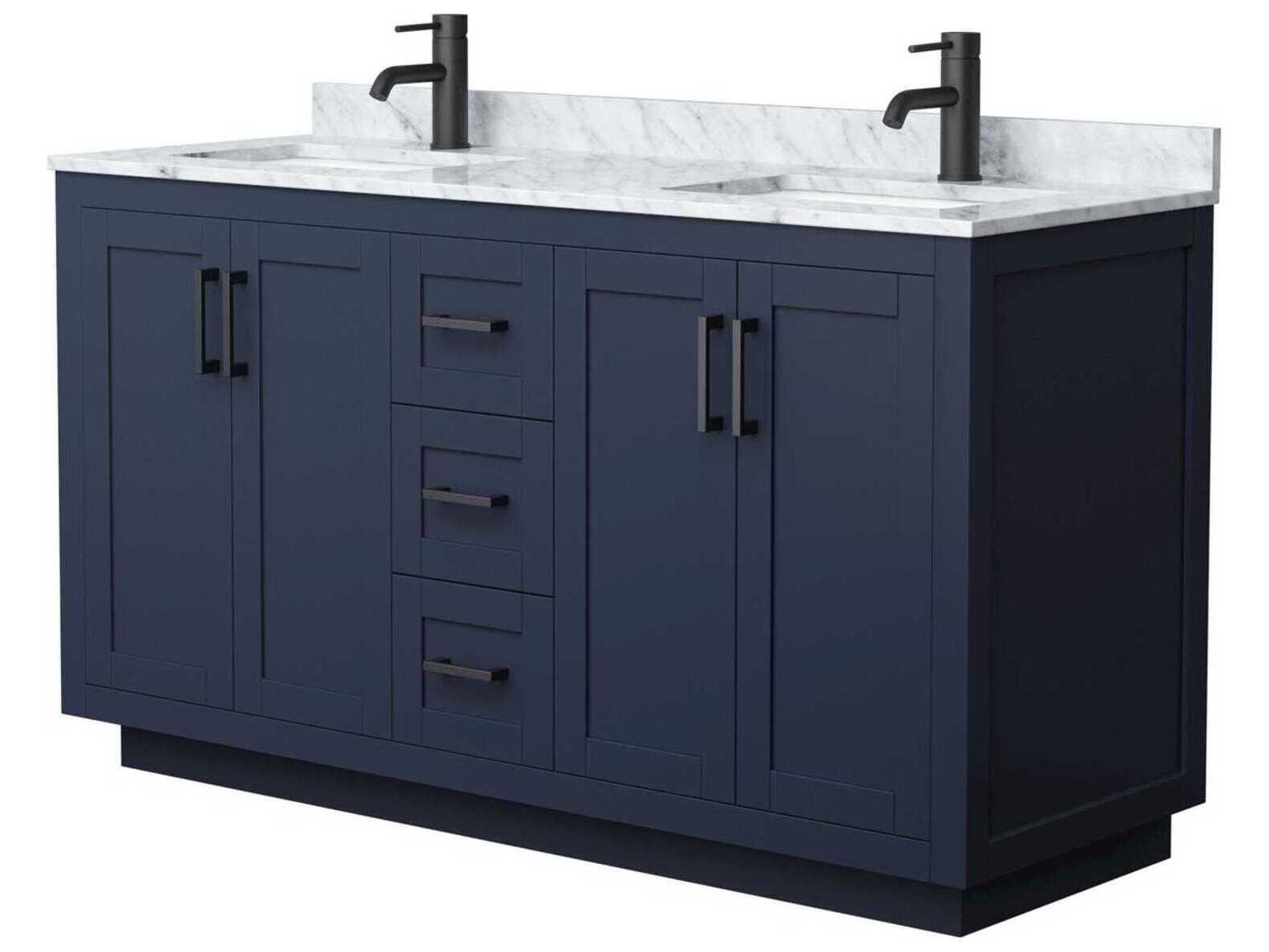 Wyndham Collection Miranda 60" Dark Blue Vanity