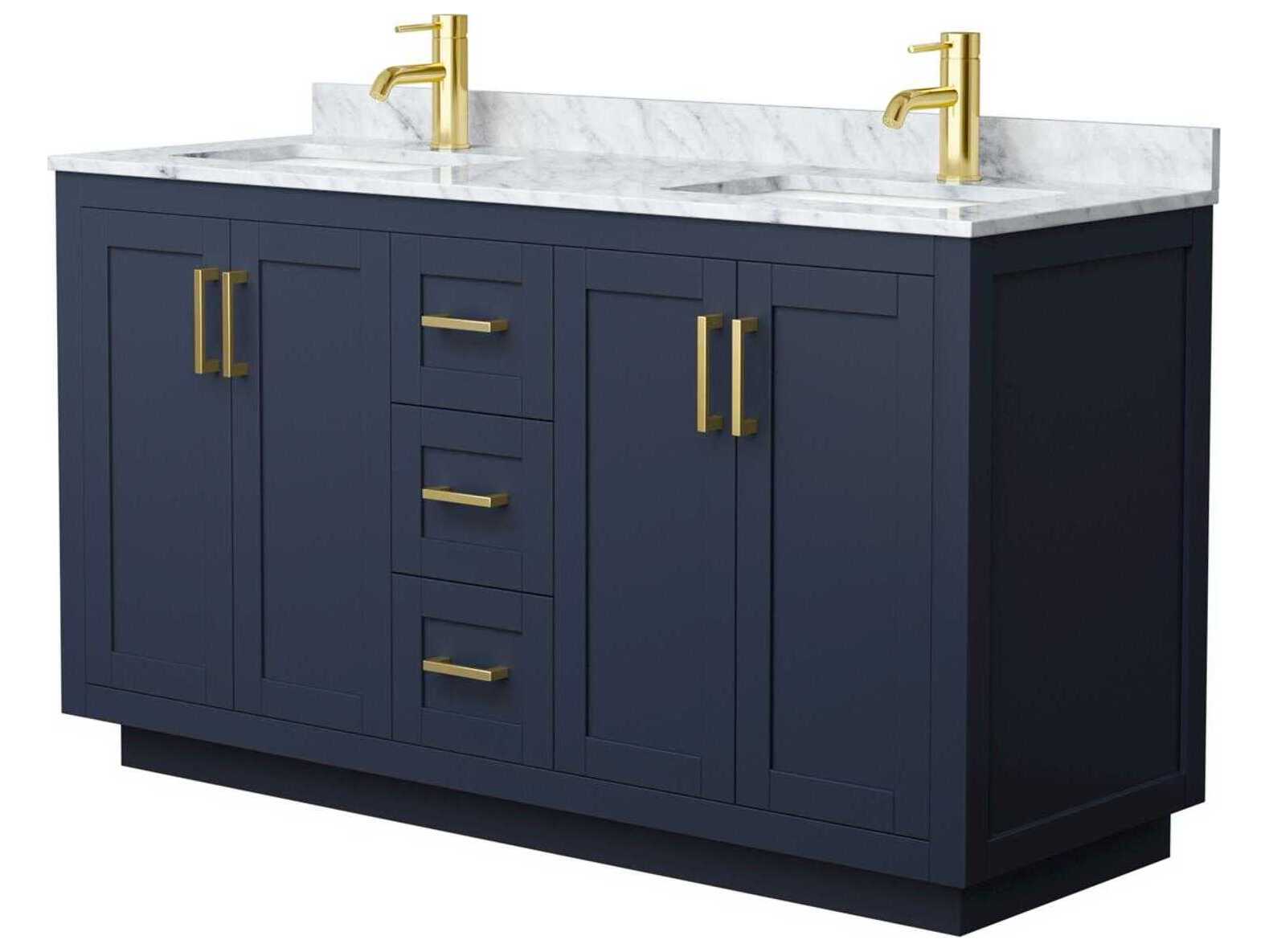 Wyndham Collection Miranda 60" Dark Blue Vanity