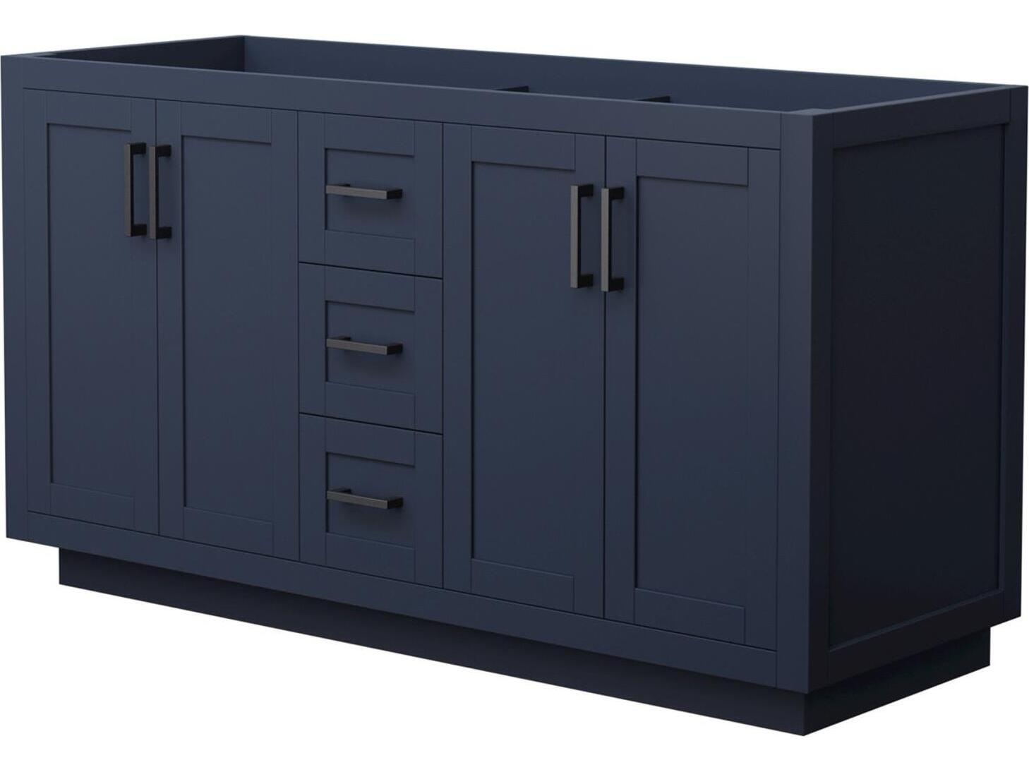 Wyndham Collection Miranda 59" Dark Blue Vanity