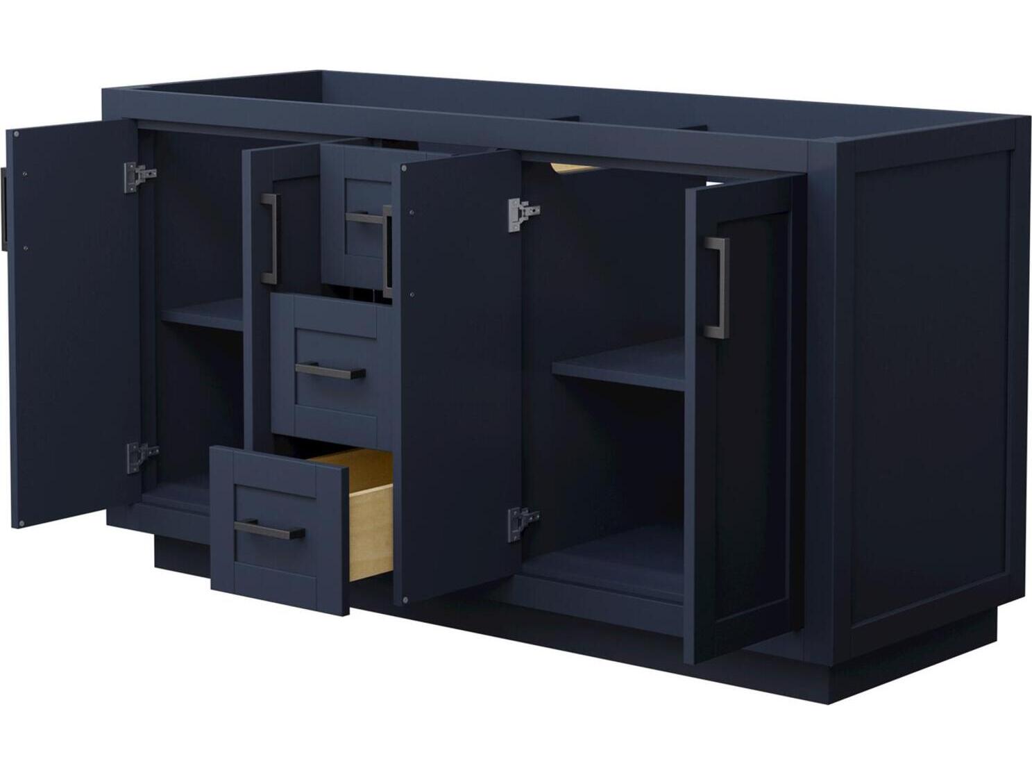 Wyndham Collection Miranda 59" Dark Blue Vanity