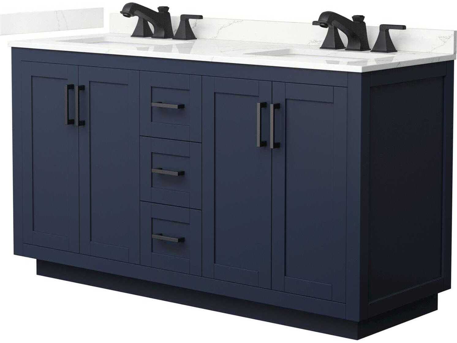 Wyndham Collection Miranda 60" Dark Blue Vanity