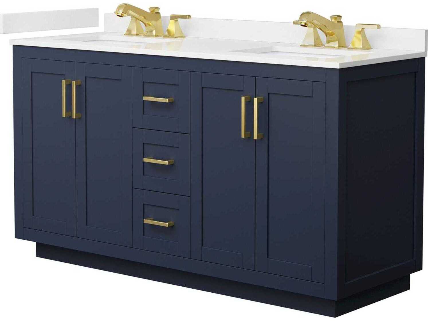 Wyndham Collection Miranda 60" Dark Blue Vanity