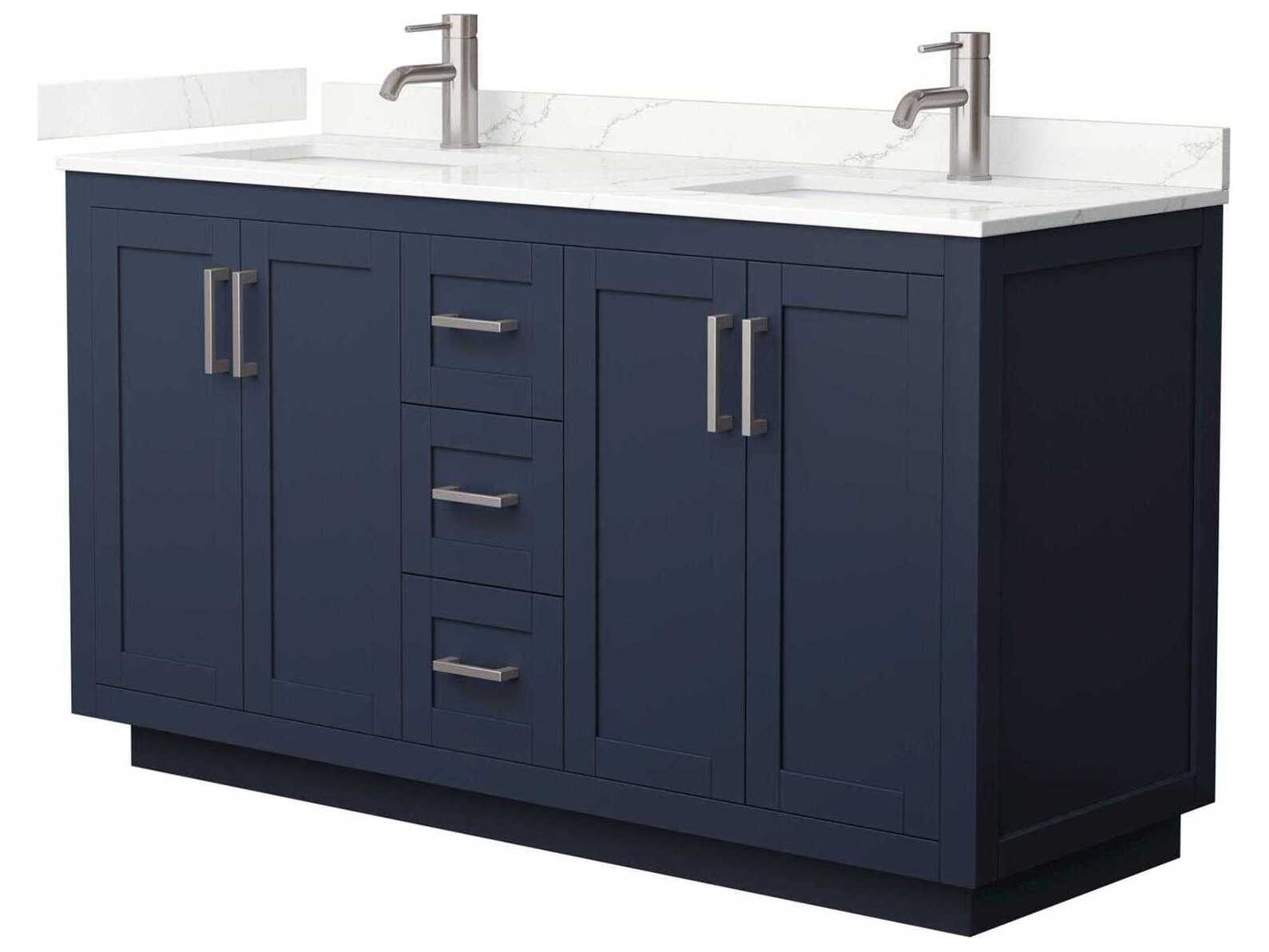 Wyndham Collection Miranda 60" Dark Blue Vanity