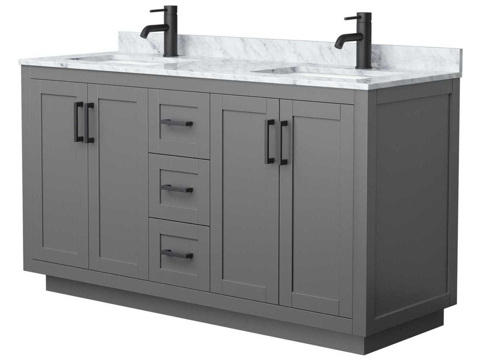 Wyndham Collection Miranda 60" Dark Gray Vanity