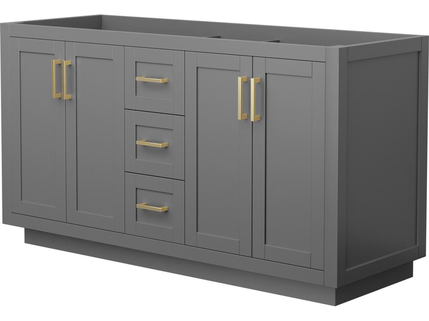 Wyndham Collection Miranda 59" Dark Gray Vanity