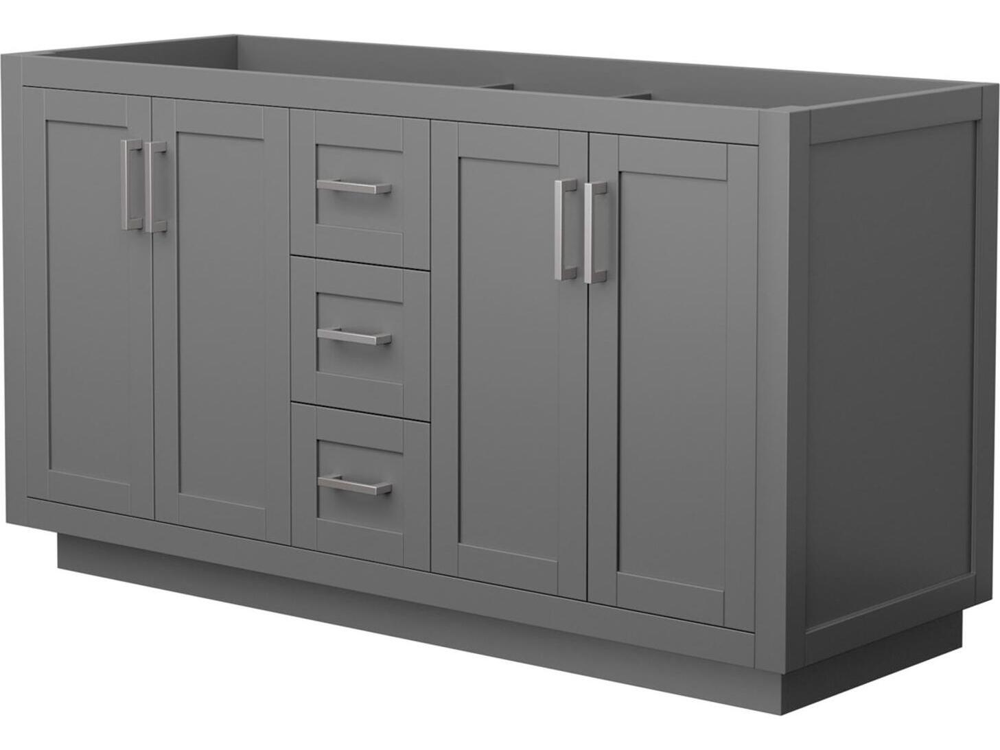 Wyndham Collection Miranda 59" Dark Gray Vanity