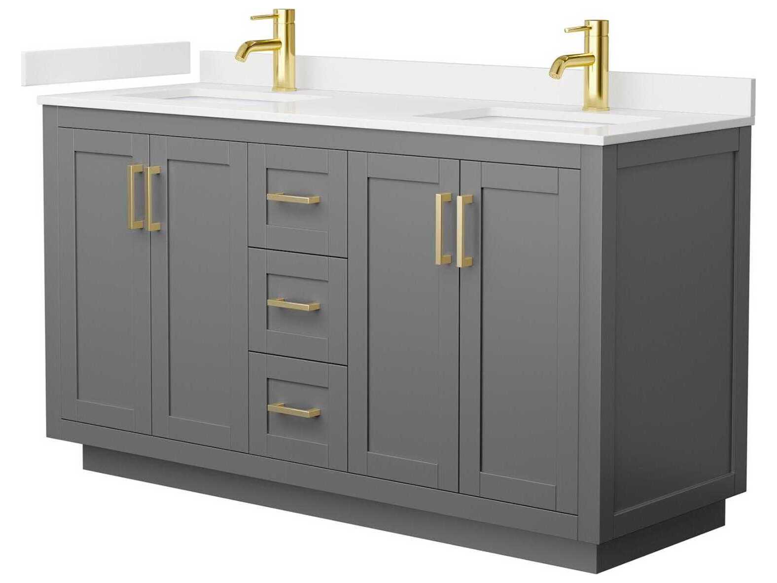 Wyndham Collection Miranda 60" Dark Gray Vanity