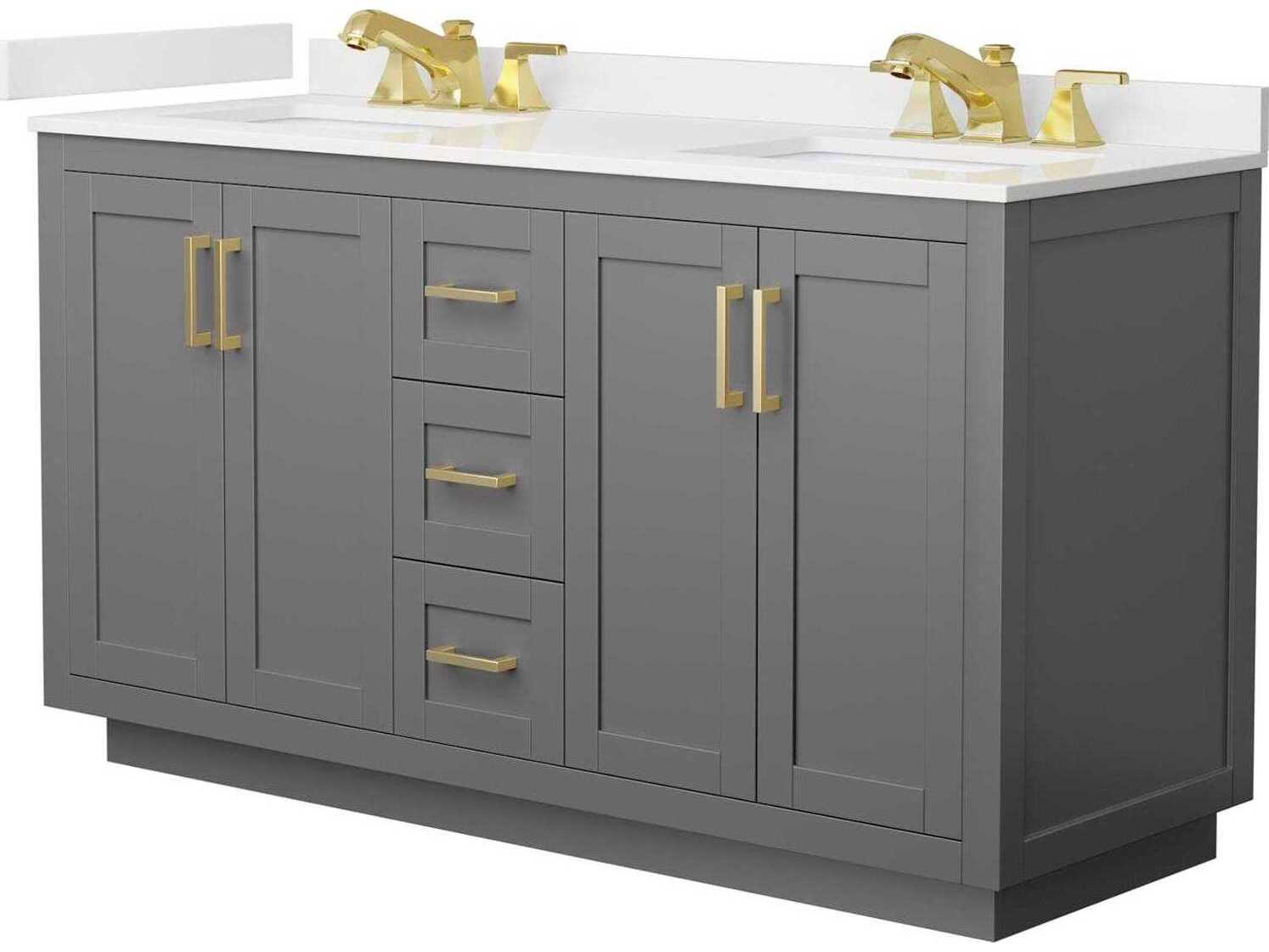 Wyndham Collection Miranda 60" Dark Gray Vanity