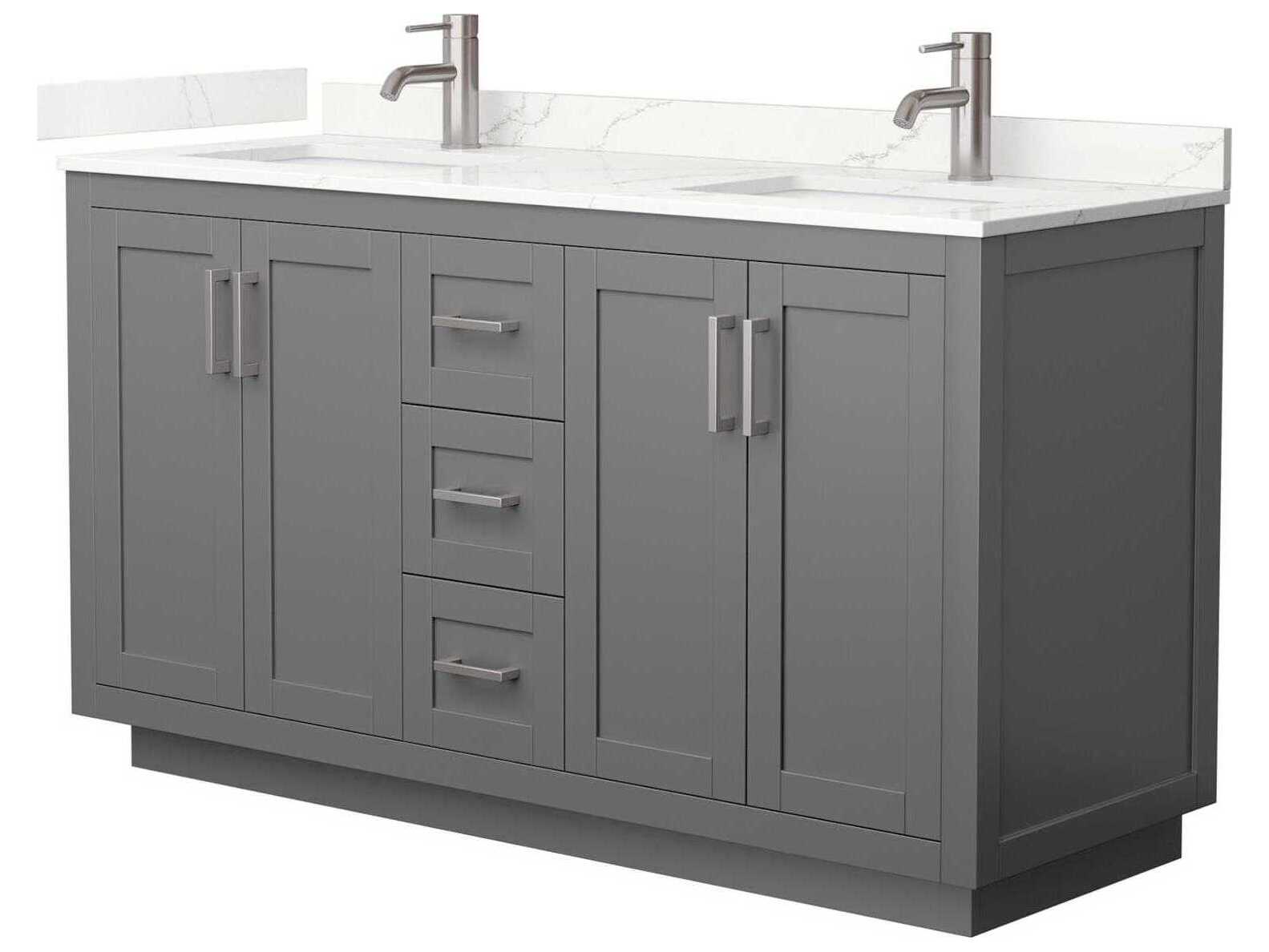 Wyndham Collection Miranda 60" Dark Gray Vanity