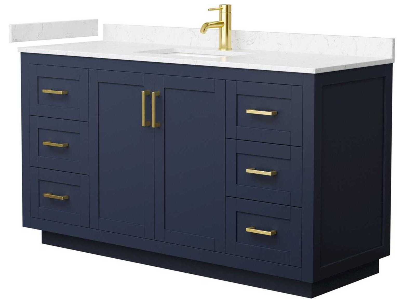 Wyndham Collection Miranda 60" Dark Blue Vanity