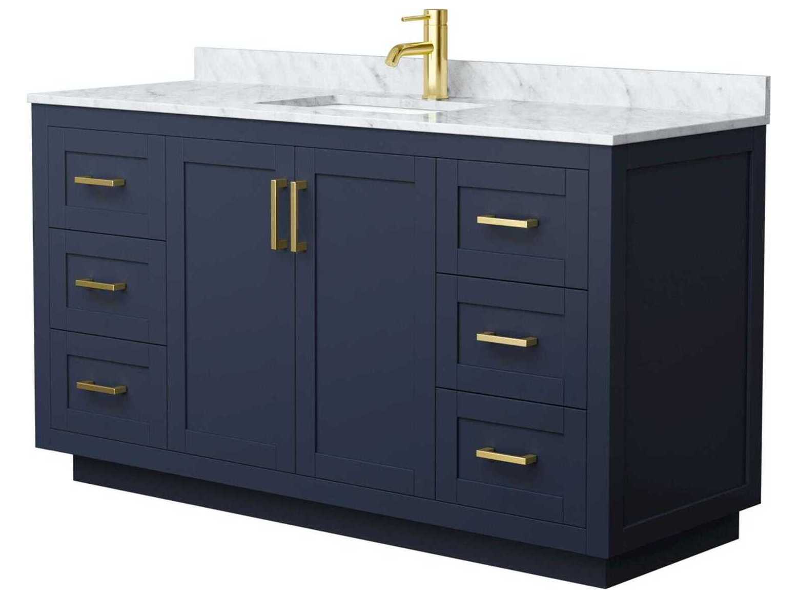 Wyndham Collection Miranda 60" Dark Blue Vanity
