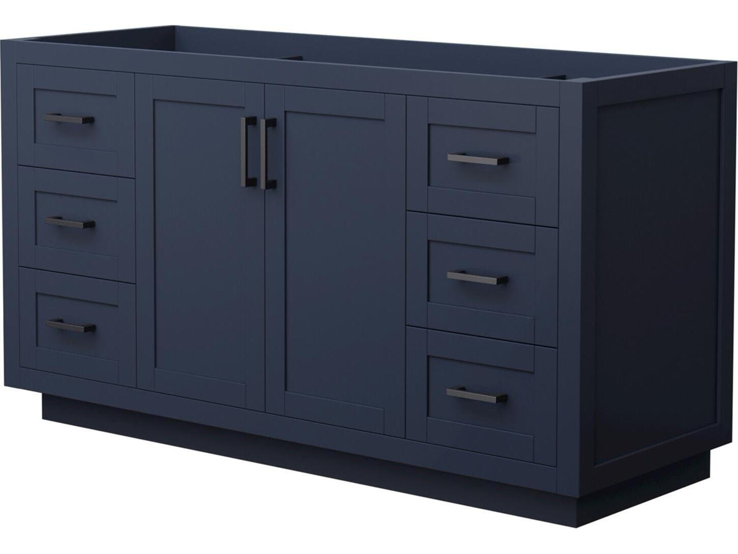 Wyndham Collection Miranda 59" Dark Blue Vanity