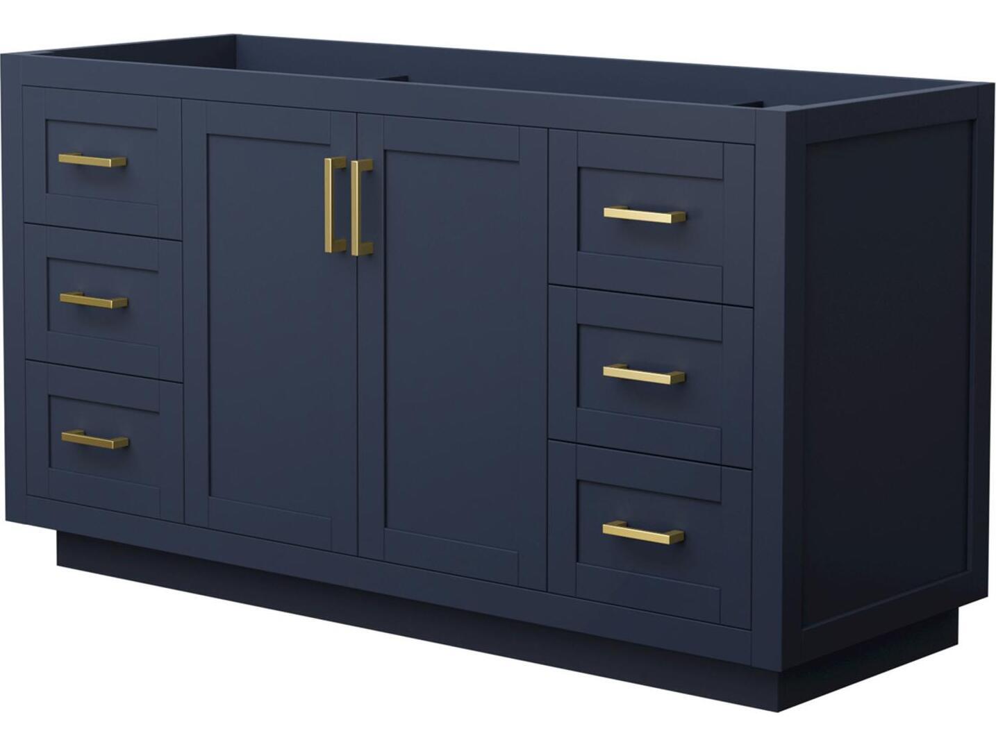 Wyndham Collection Miranda 59" Dark Blue Vanity