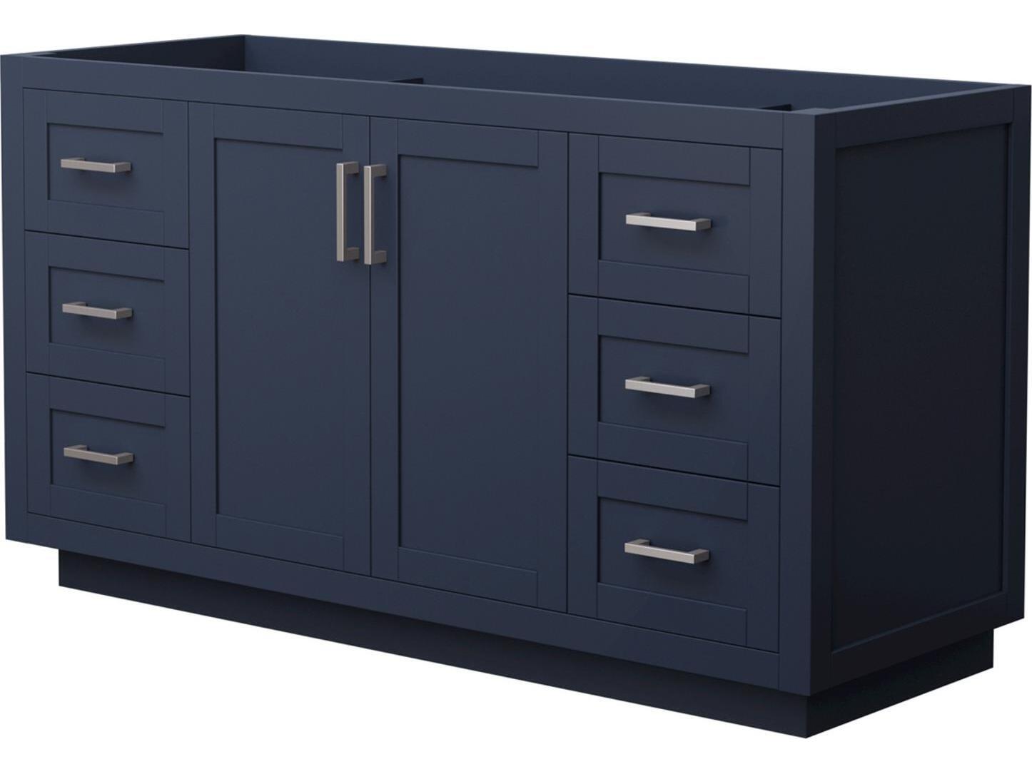 Wyndham Collection Miranda 59" Dark Blue Vanity