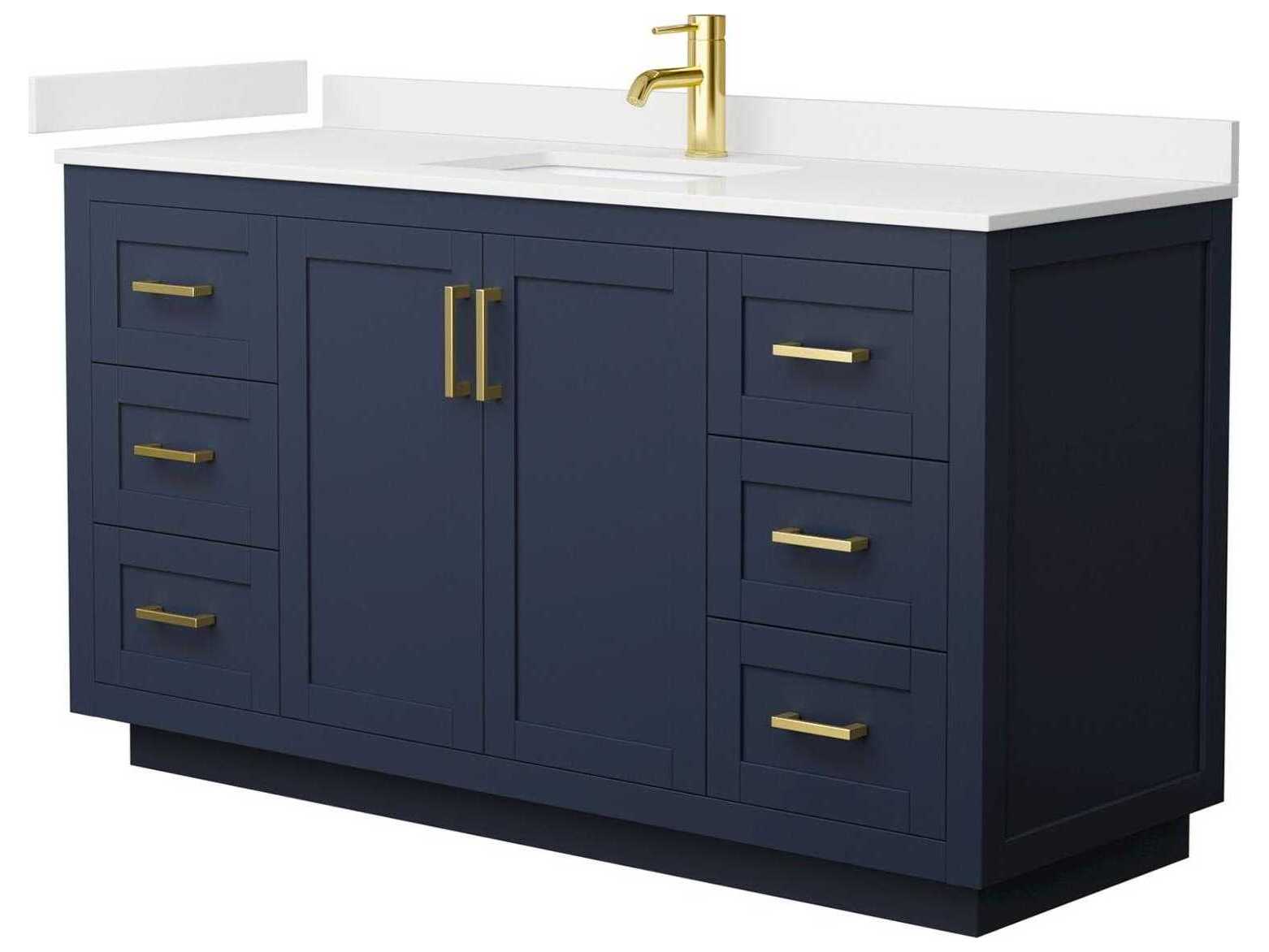 Wyndham Collection Miranda 60" Dark Blue Vanity