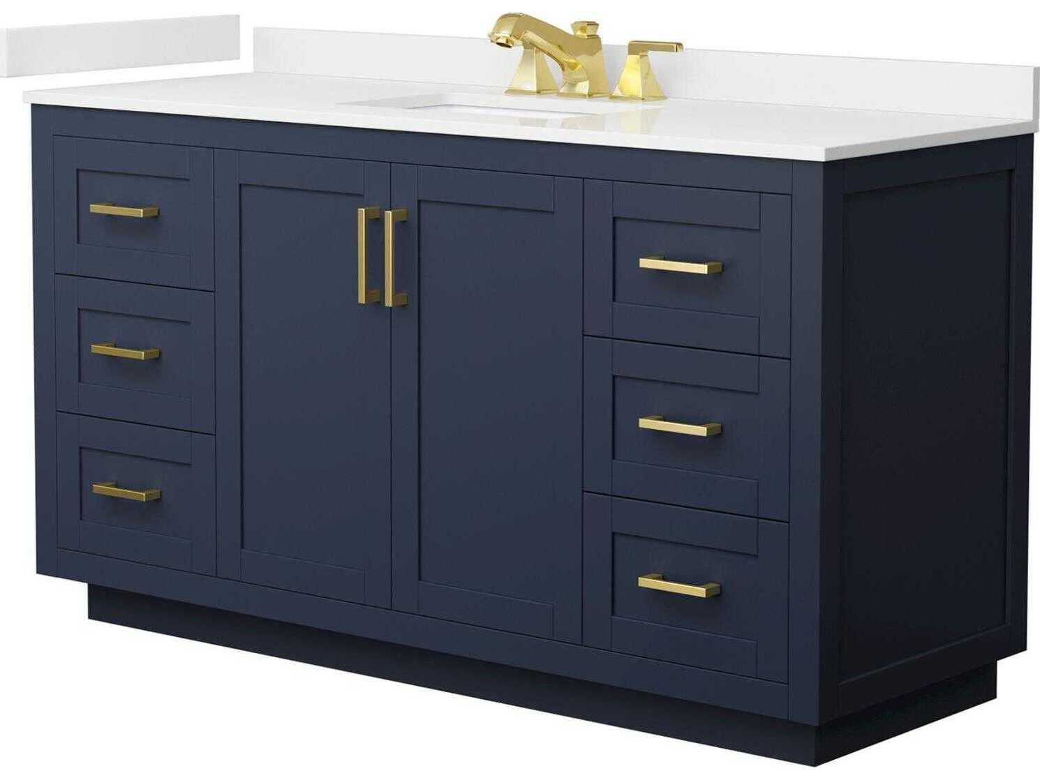 Wyndham Collection Miranda 60" Dark Blue Vanity