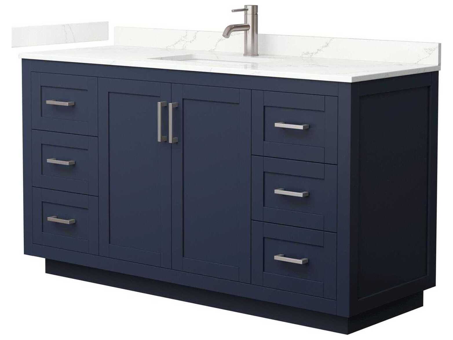 Wyndham Collection Miranda 60" Dark Blue Vanity