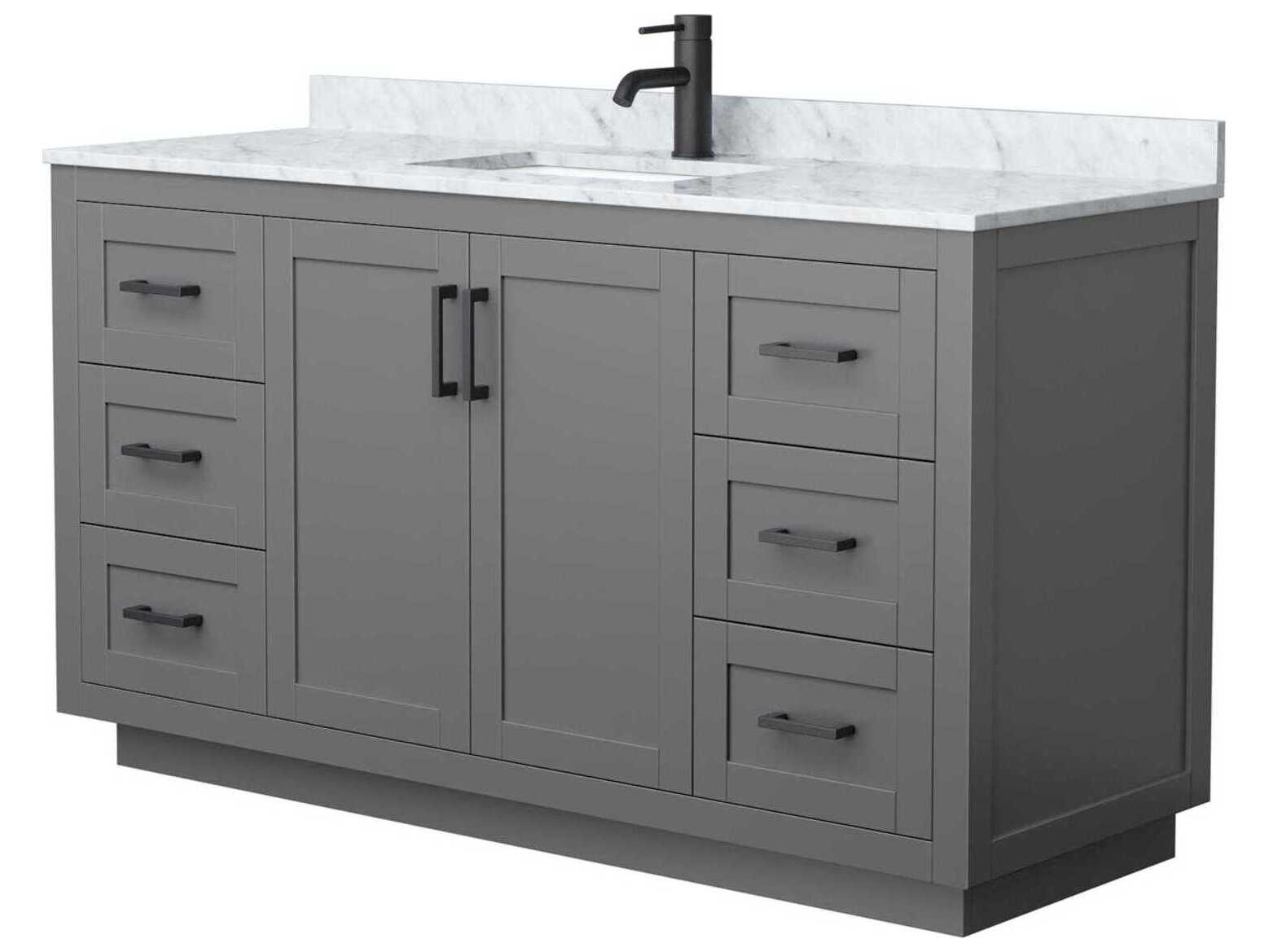 Wyndham Collection Miranda 60" Dark Gray Vanity