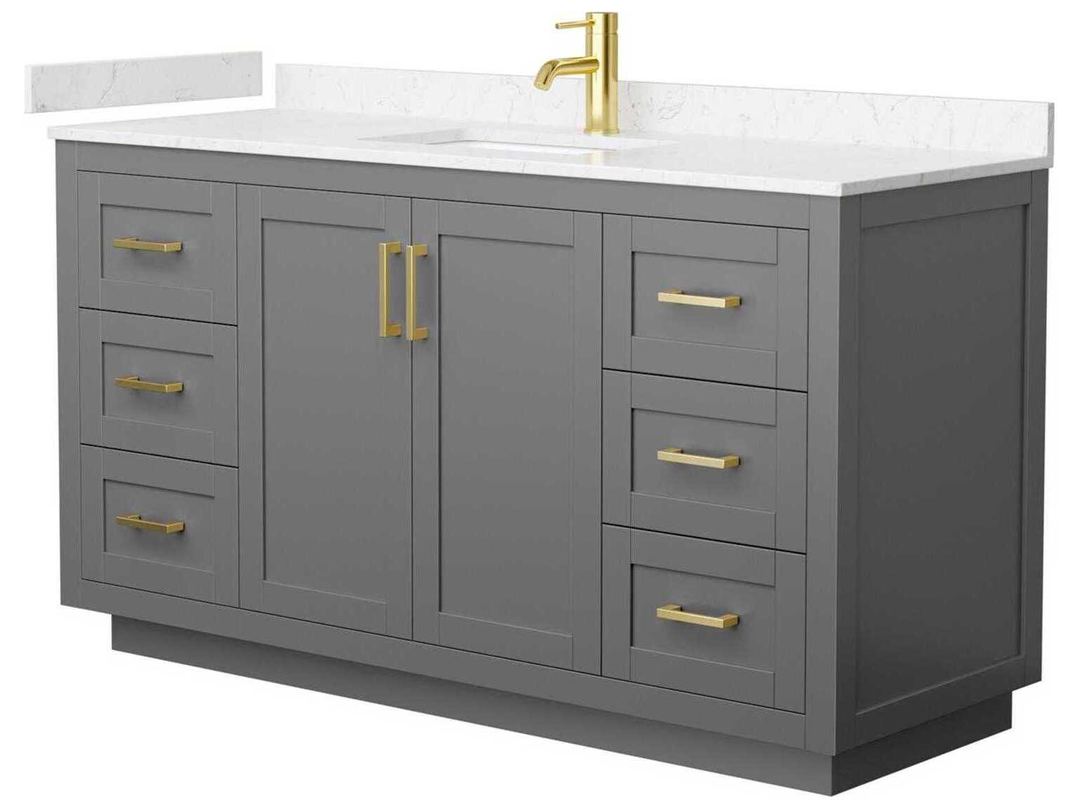 Wyndham Collection Miranda 60" Dark Gray Vanity