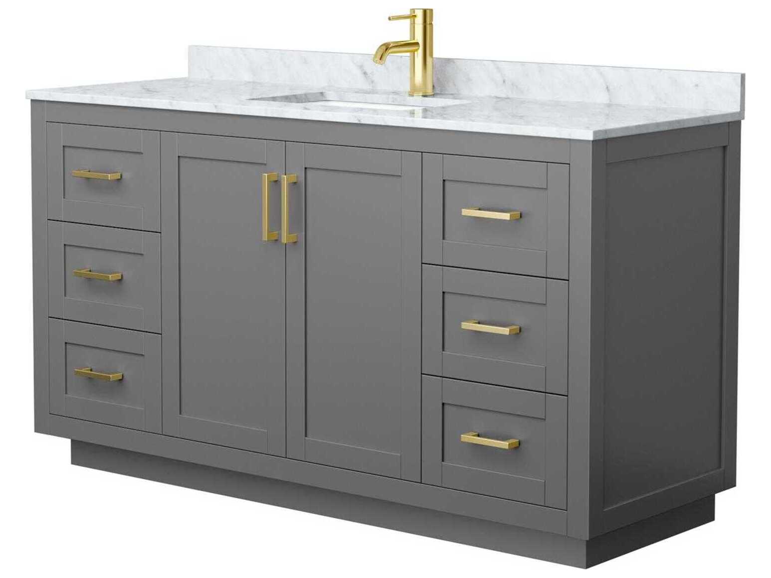 Wyndham Collection Miranda 60" Dark Gray Vanity