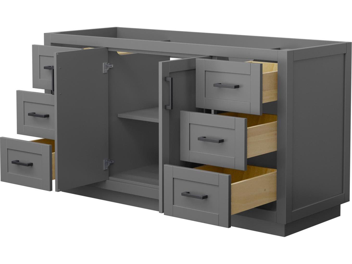 Wyndham Collection Miranda 59" Dark Gray Vanity