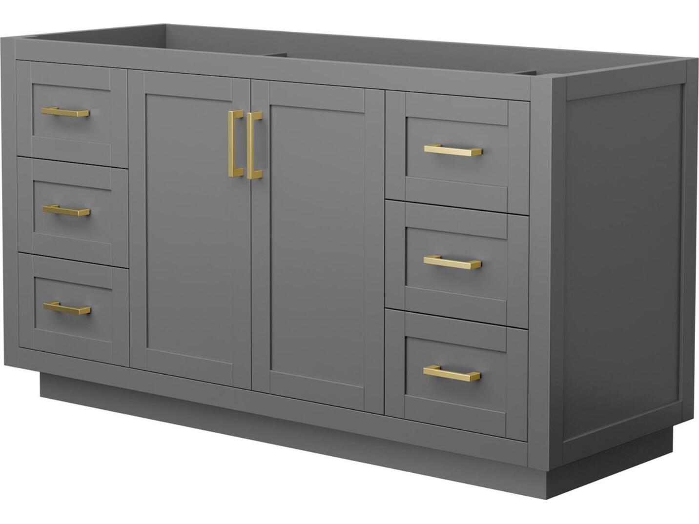 Wyndham Collection Miranda 59" Dark Gray Vanity