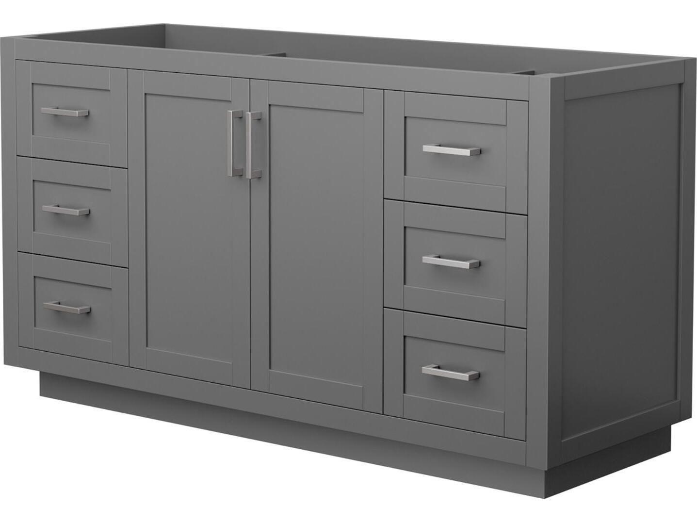 Wyndham Collection Miranda 59" Dark Gray Vanity