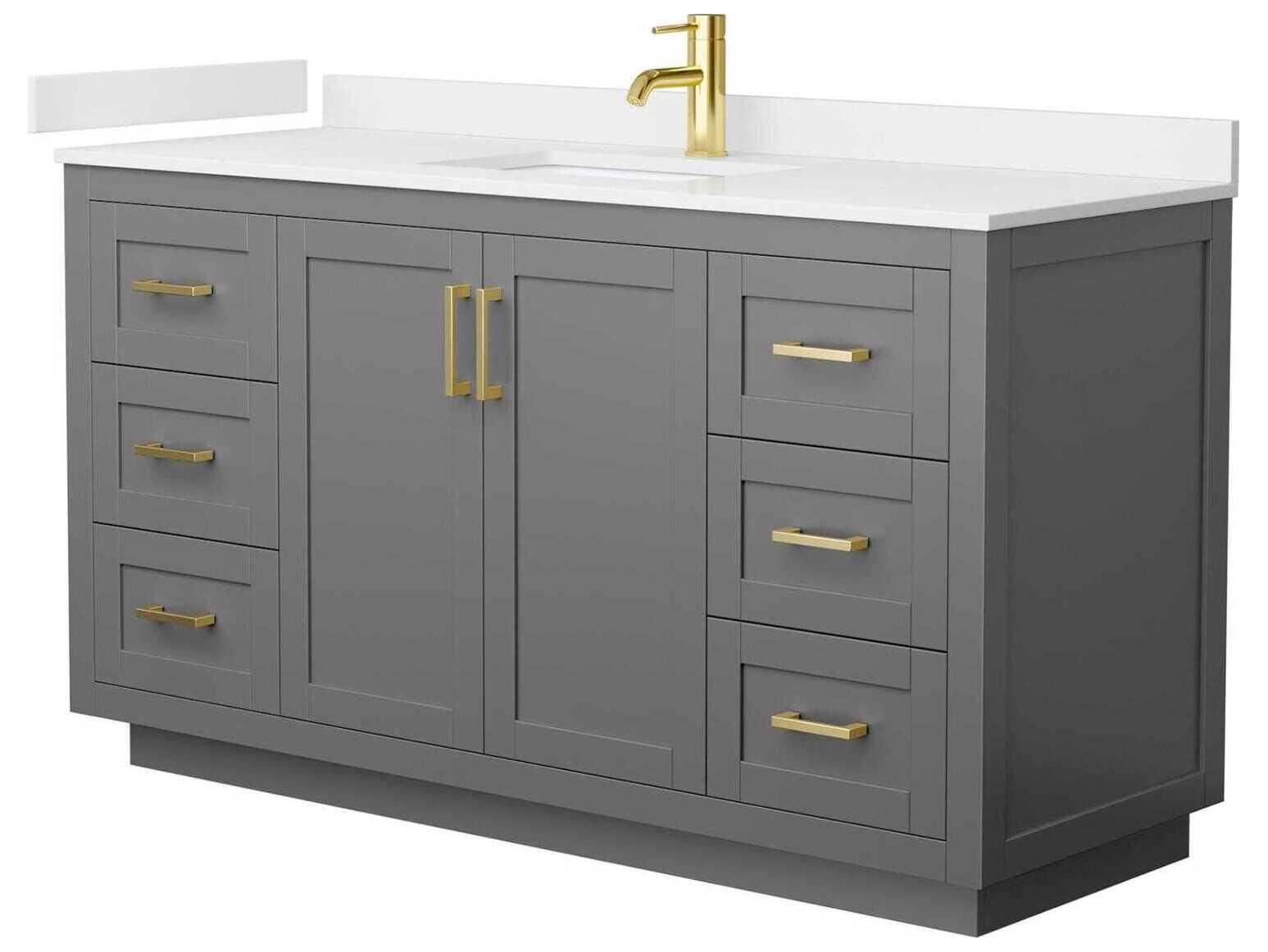 Wyndham Collection Miranda 60" Dark Gray Vanity