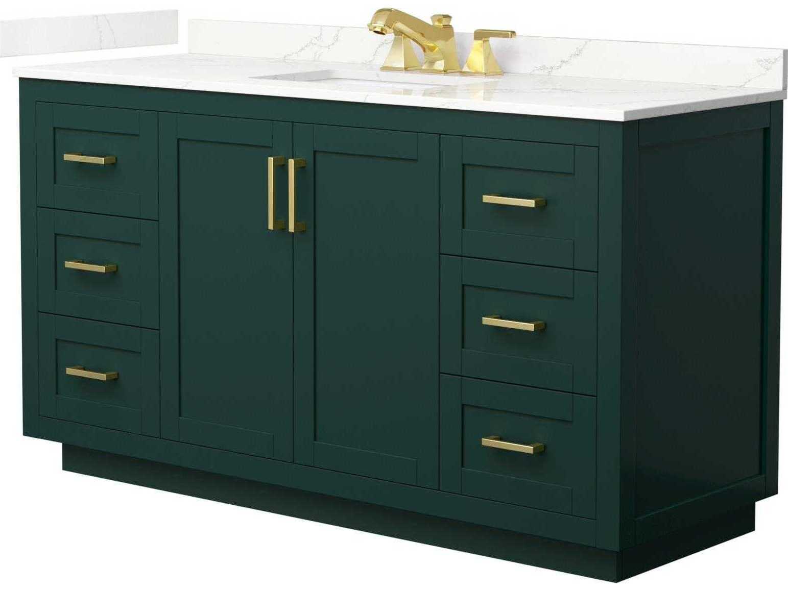 Wyndham Collection Miranda 60" Green Vanity